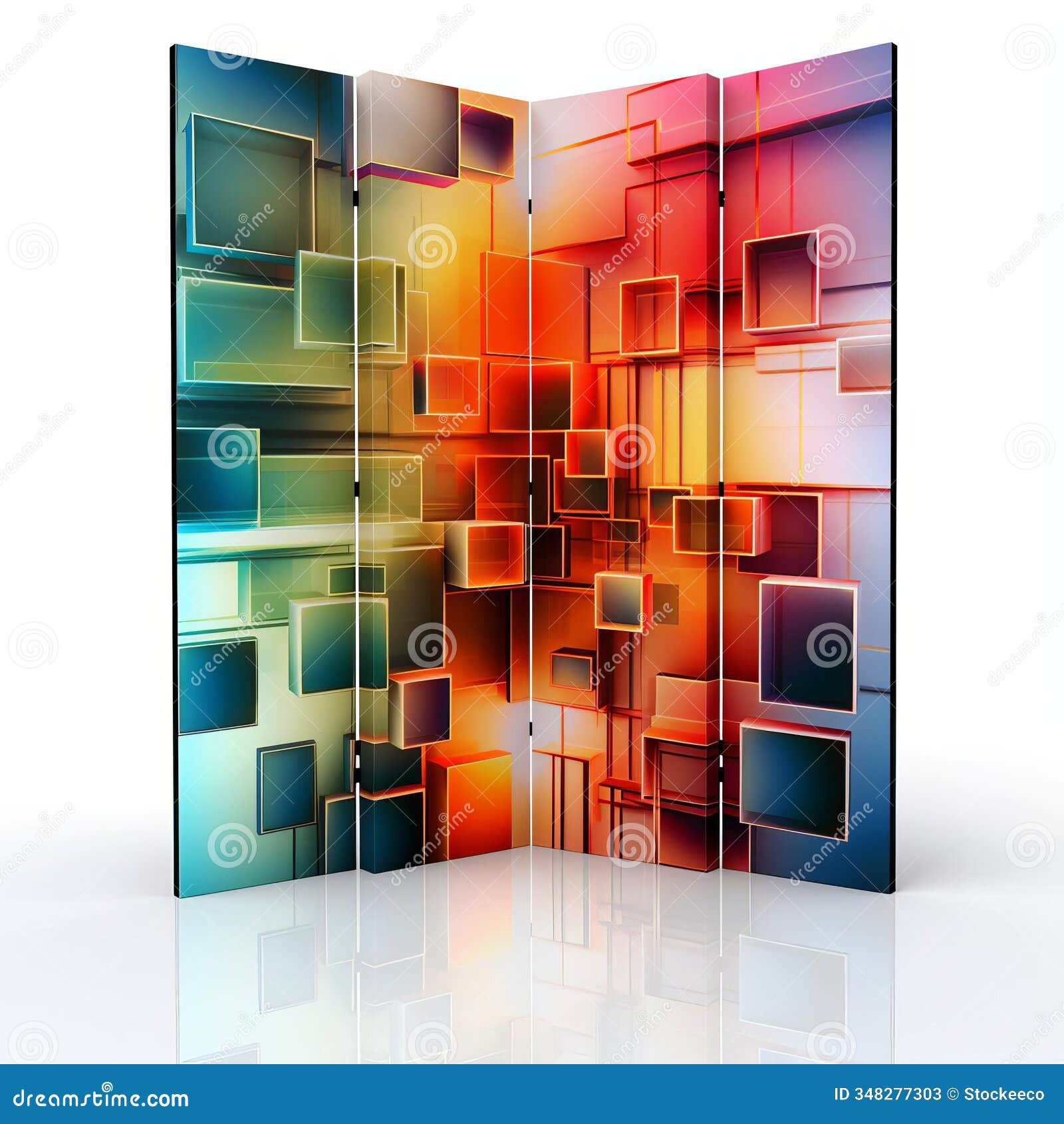 algorithmic art room divider  on white background 