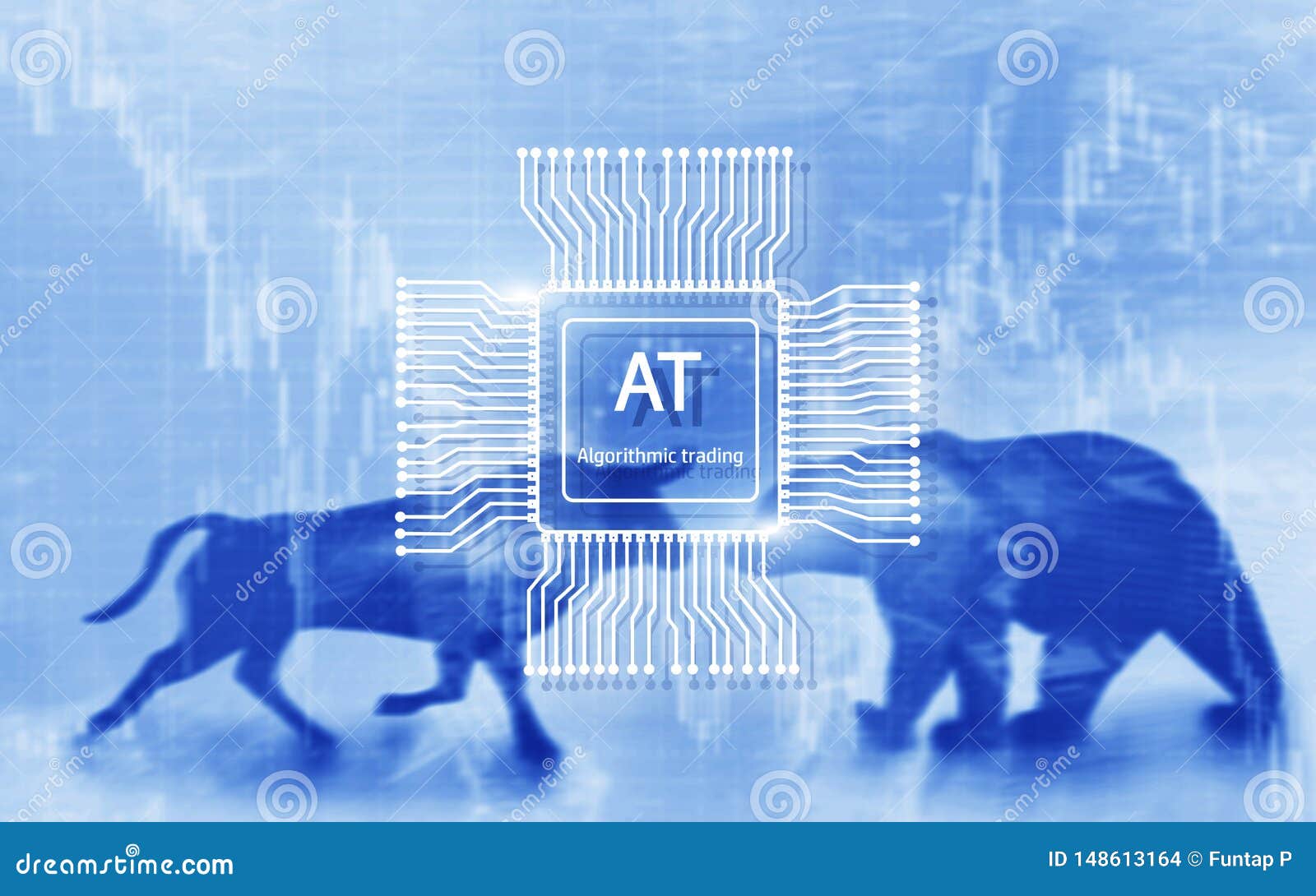 Algorithmic Trading. Investment and Trading Concept Stock Photo Image