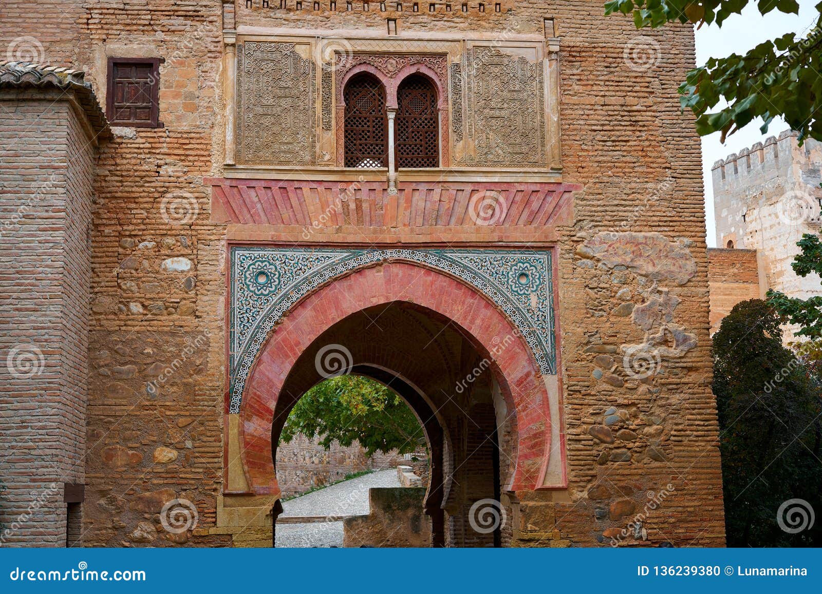 alhambra arch puerta del vino in granada