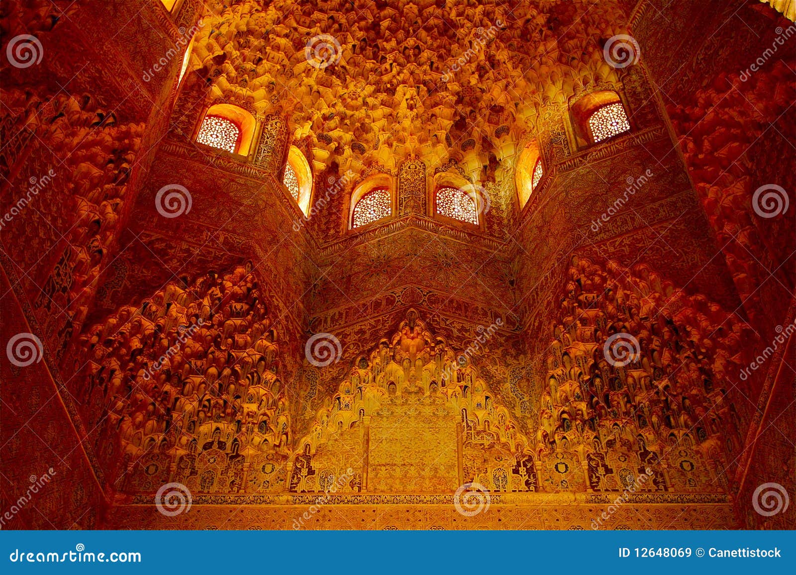 Alhambra Hall Canopy Granada Editorial Stock Image Image of construction, byzantine 12648069