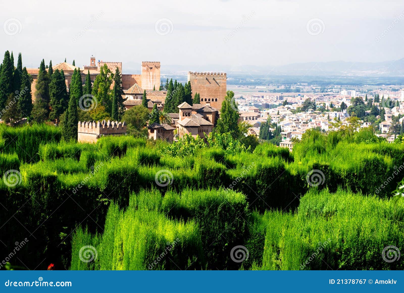 Alhambra όψη παλατιών της Γρανάδας. Alhambra όψη της Ισπανίας παλατιών της Γρανάδας πόλεων