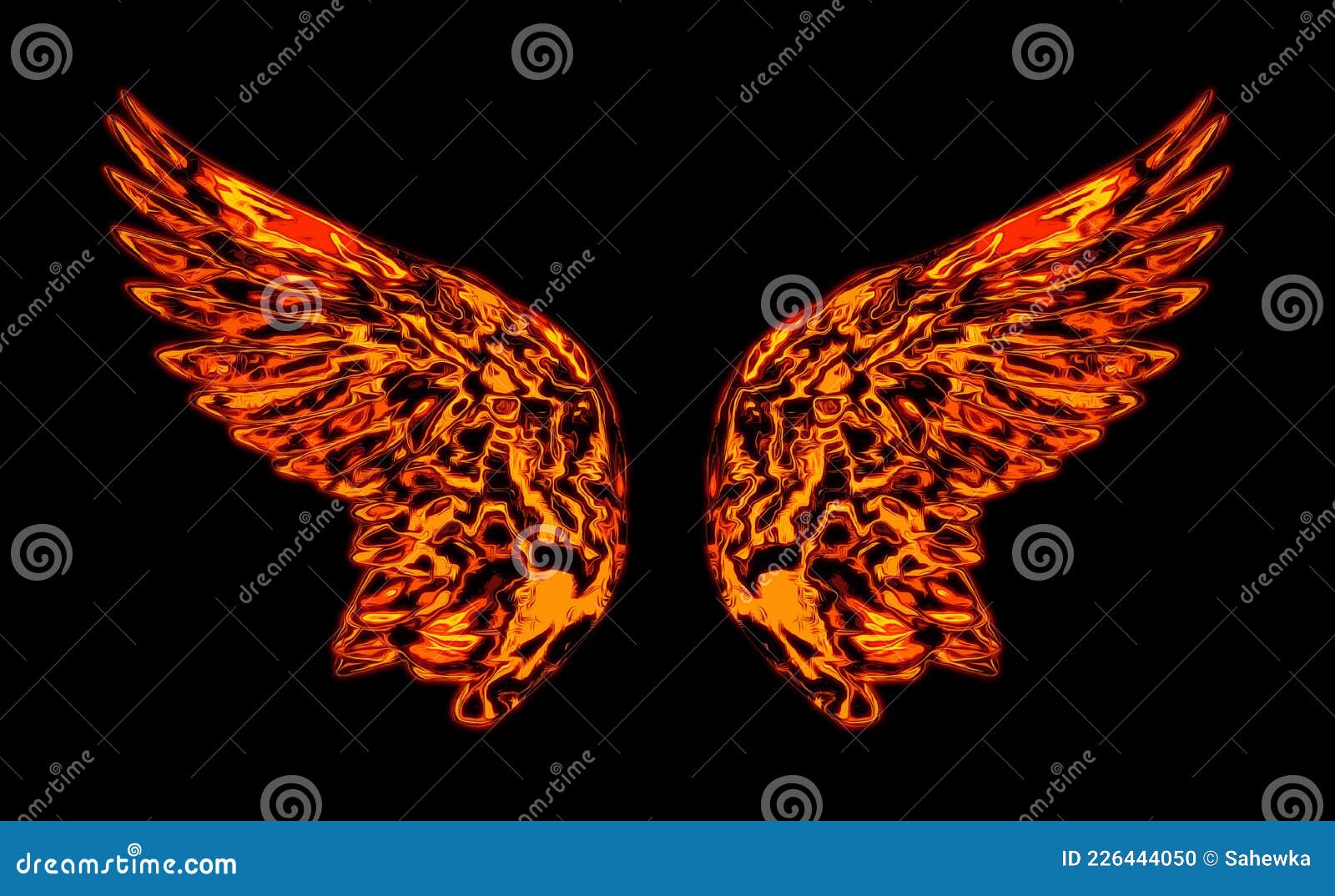 Ali d'angelo in fiamme fotografia stock. Illustrazione di bruciarsi -  226444050