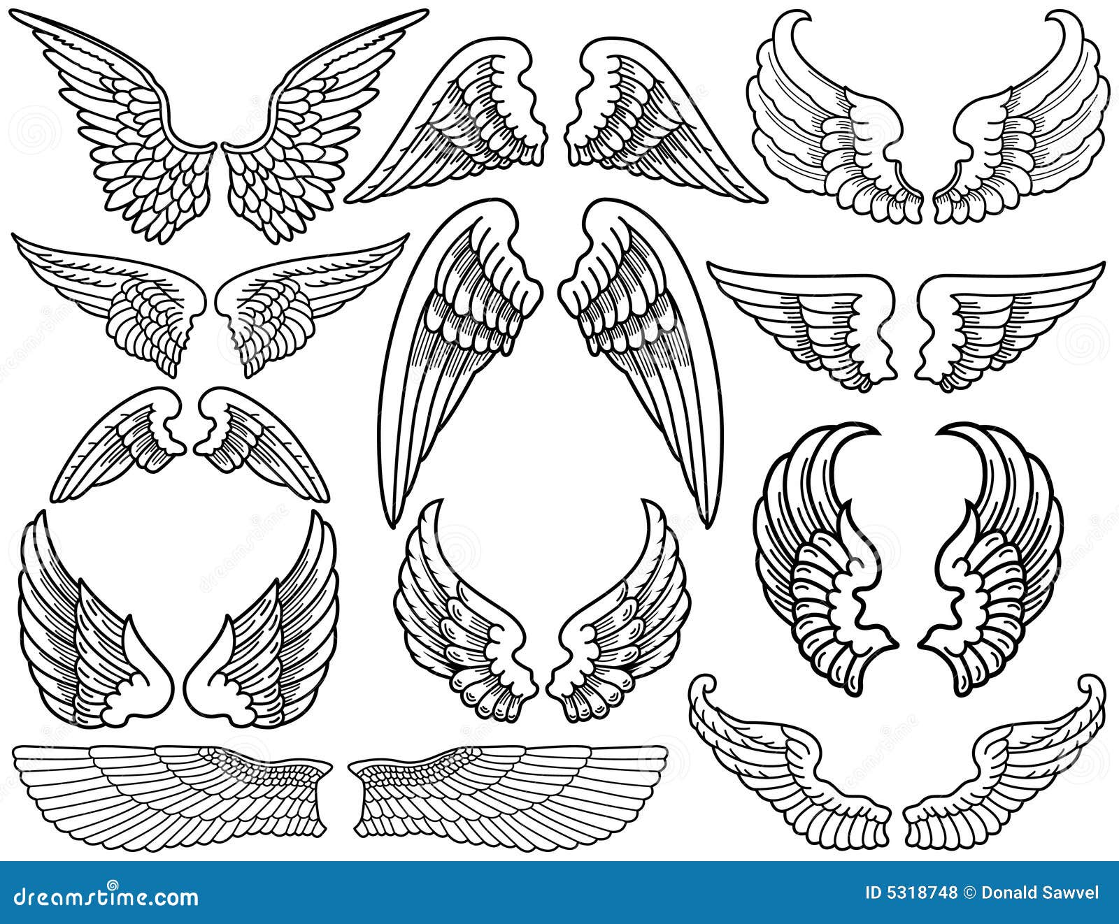 Come Costruire Le Ali Di Un Angelo Ali di angelo illustrazione vettoriale. Illustrazione di angelo - 5318748