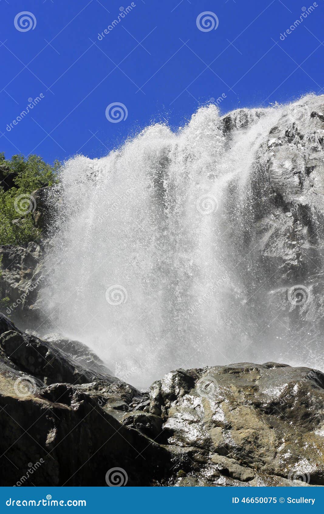 alibek waterfall. dombay mountains. the northern caucas
