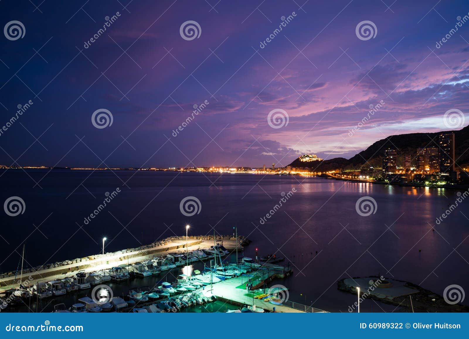 Alicante stunning sunset stock photo. Image of mediterranean - 60989322