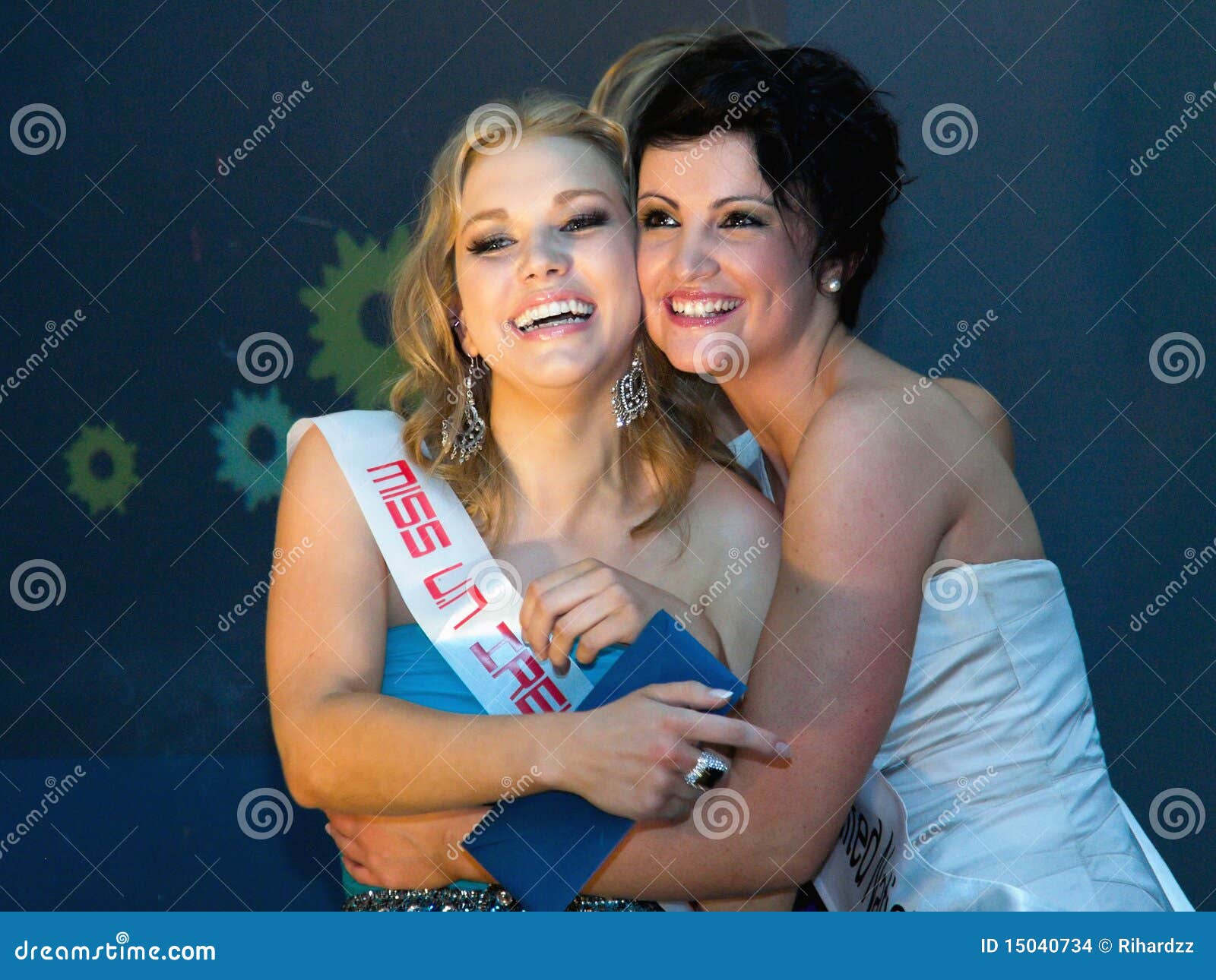 LIMERIK-JULY 2: Alice O Learly greeting Smantha Long a winner Miss United Nations Pageant Ireland in South Court Hotel, July 2, 2010 in Limerik, Ireland