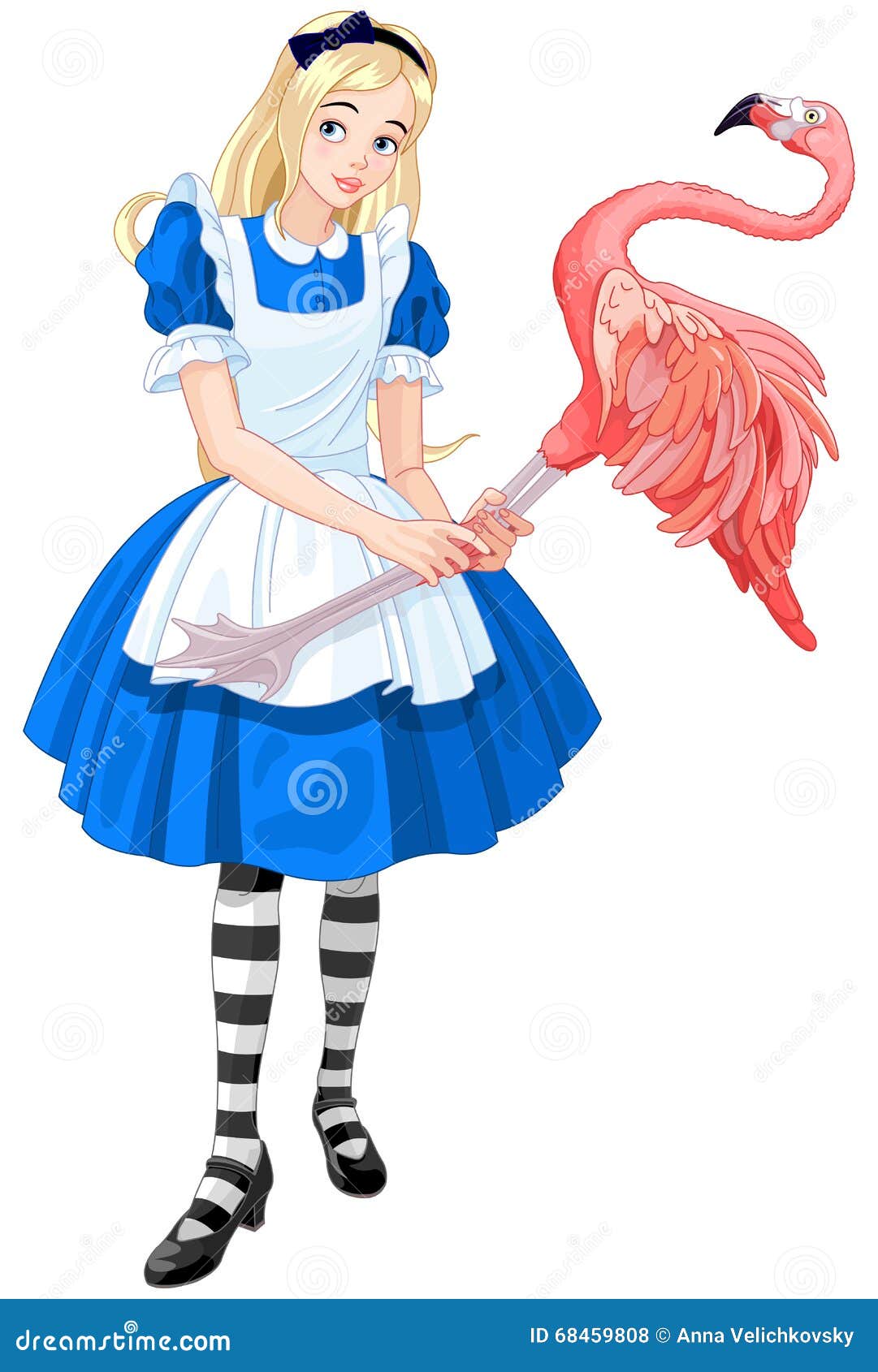 Croquet Alice Au Pays Des Merveilles Alice Plays Croquet illustration de vecteur. Illustration du fille - 68459808