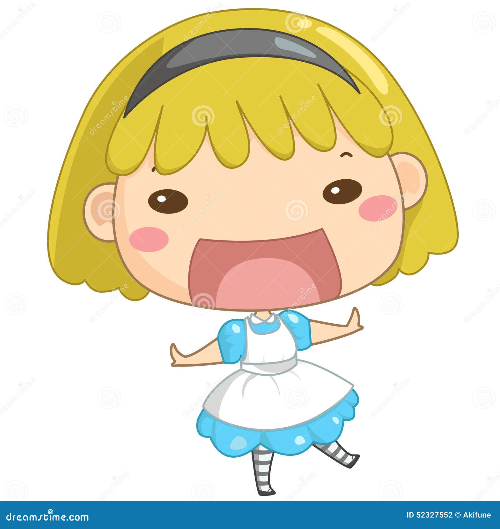 Cute Blond Little Girl with Big Smile Stock Vector - Illustration of  mascot, laugh: 52327552