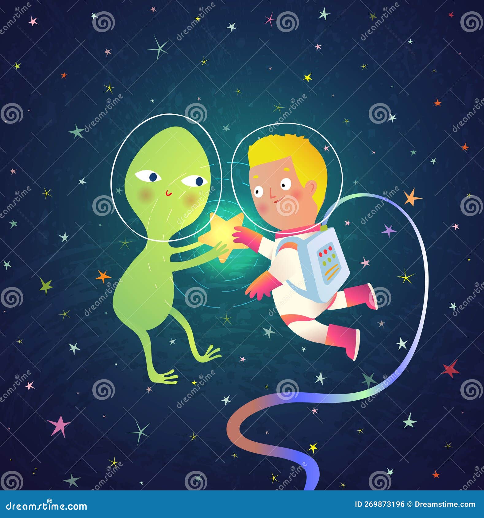Vetores de Astronauta De Desenho Animado E Alienígena Verde Tirando Selfie  Juntos e mais imagens de Amizade - iStock