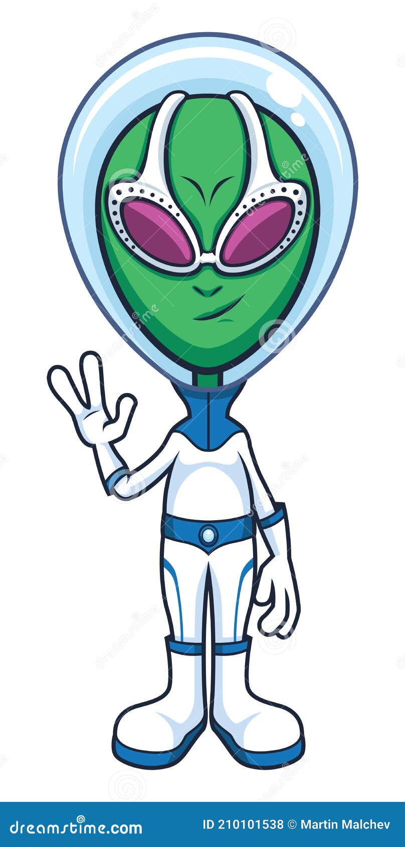 Personagem de desenho animado alienígena imagem vetorial de izakowski©  94305182