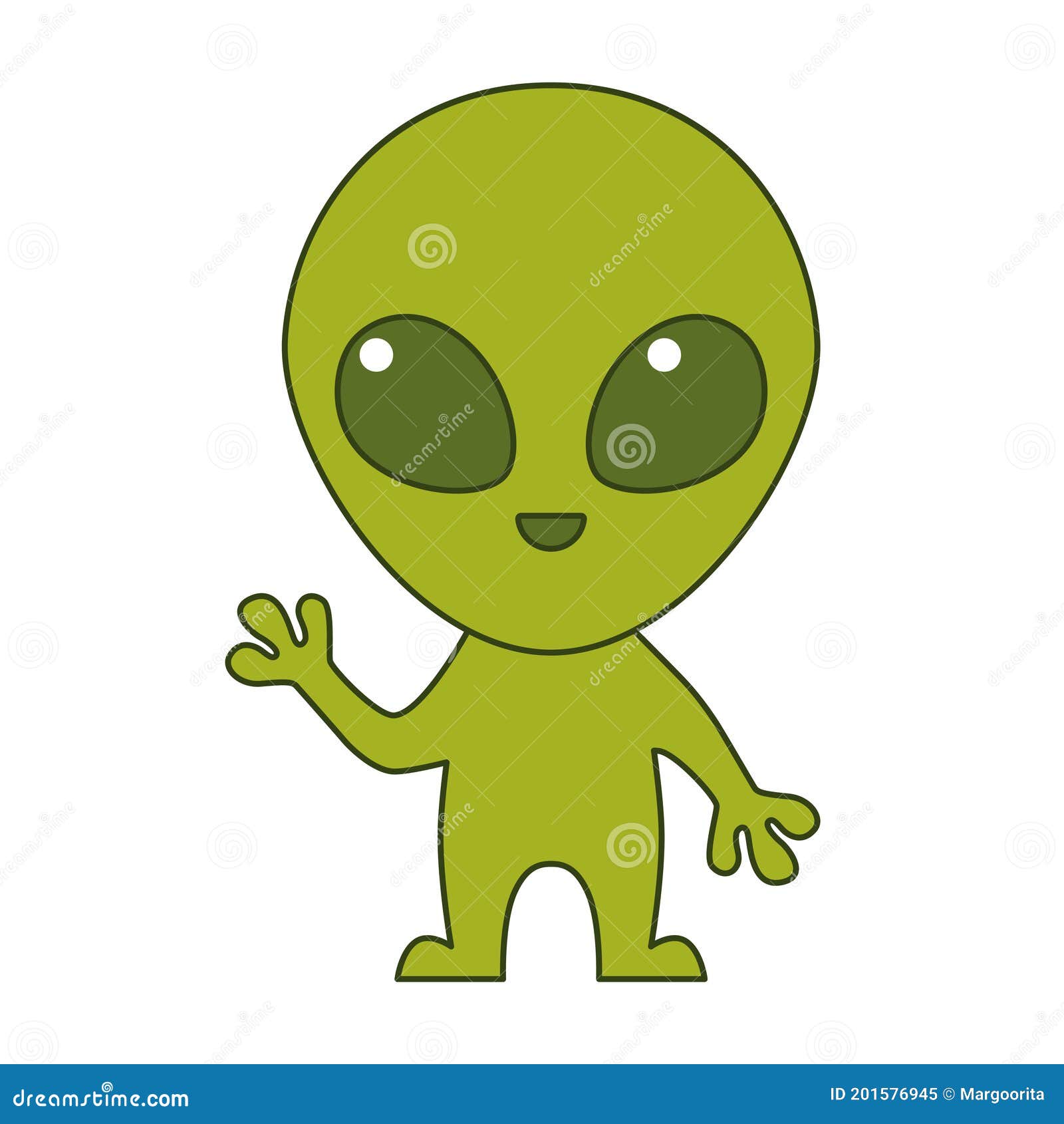 Desenho · animado · alienígena · pequeno · verde · homem - ilustração de  vetor © Krisdog (#7242960)
