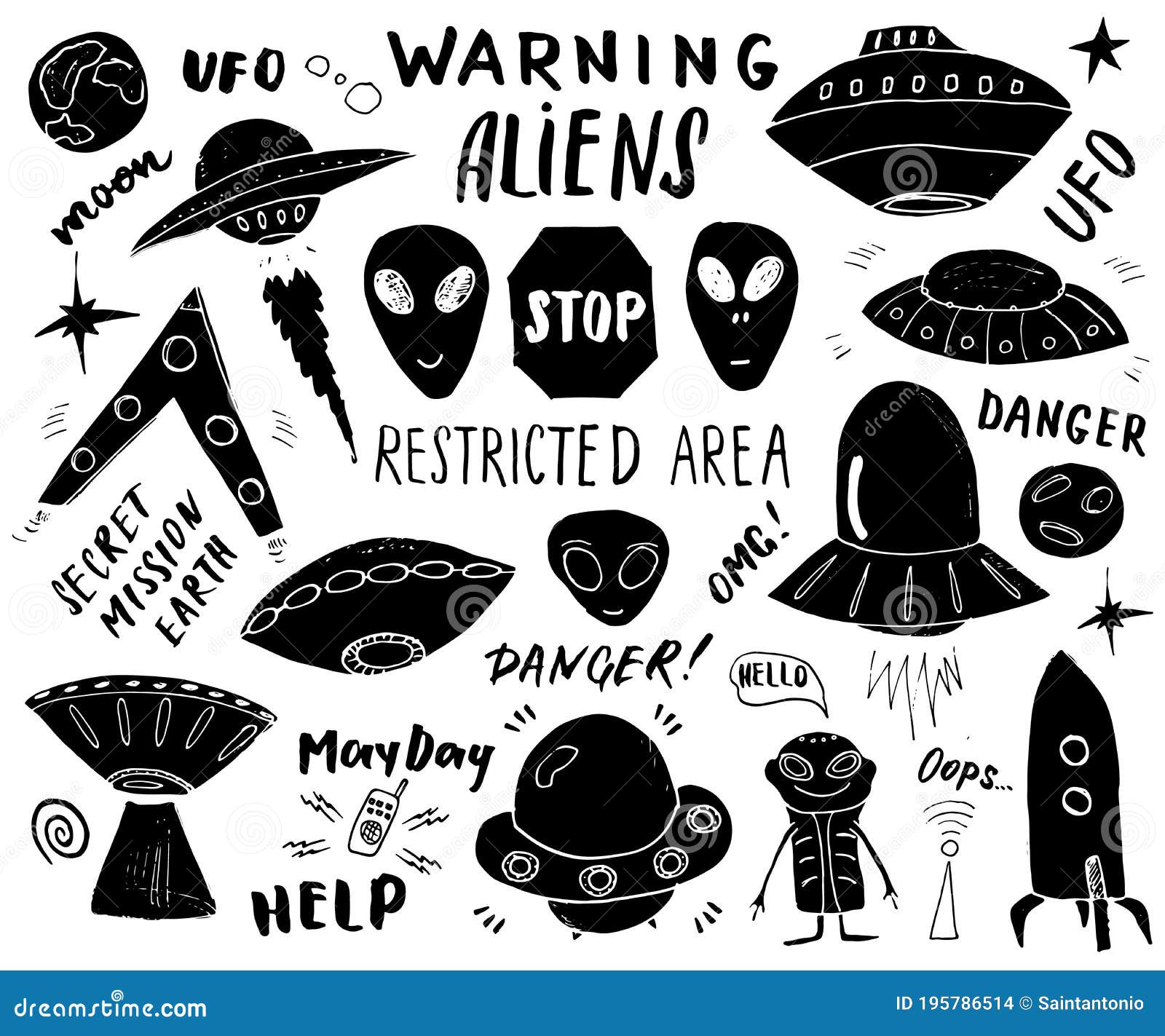 Vetores e ilustrações de Alien desenhos animados para download gratuito