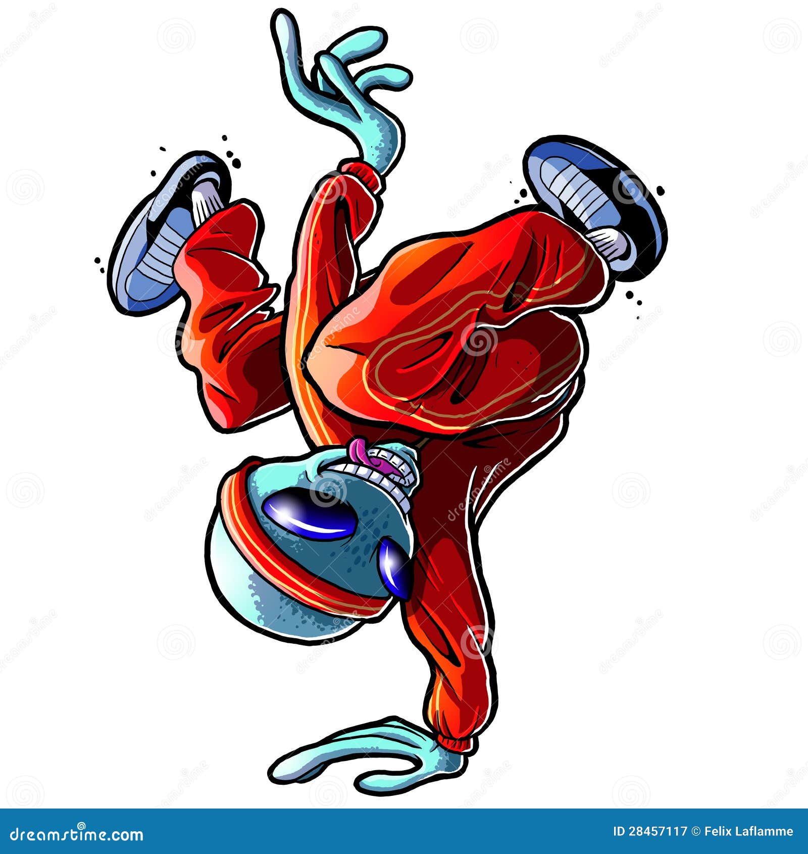 Alien Breakdancing stock illustration. Illustration of shoes 28457117