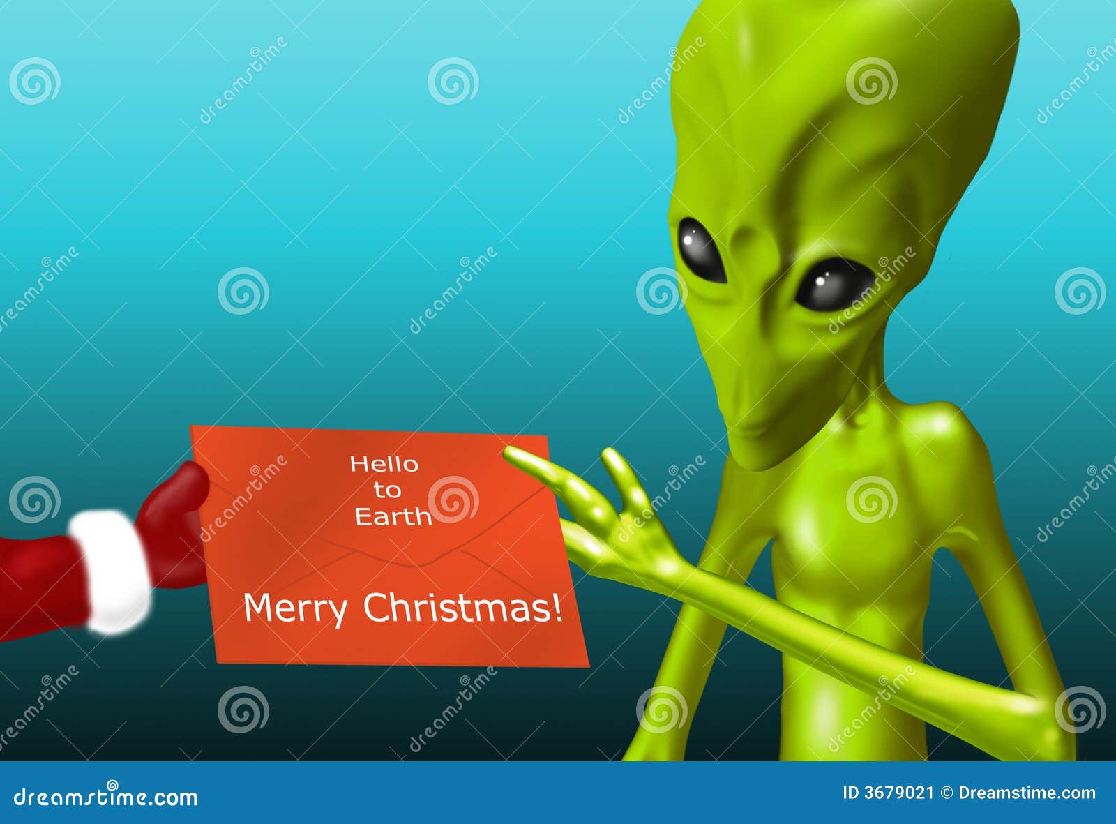 Alien Christmas Stock Image - Image: 3679021