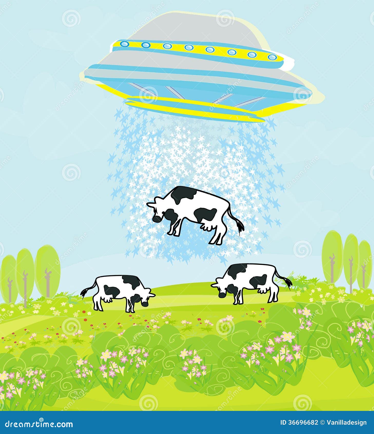 alien abduction cow