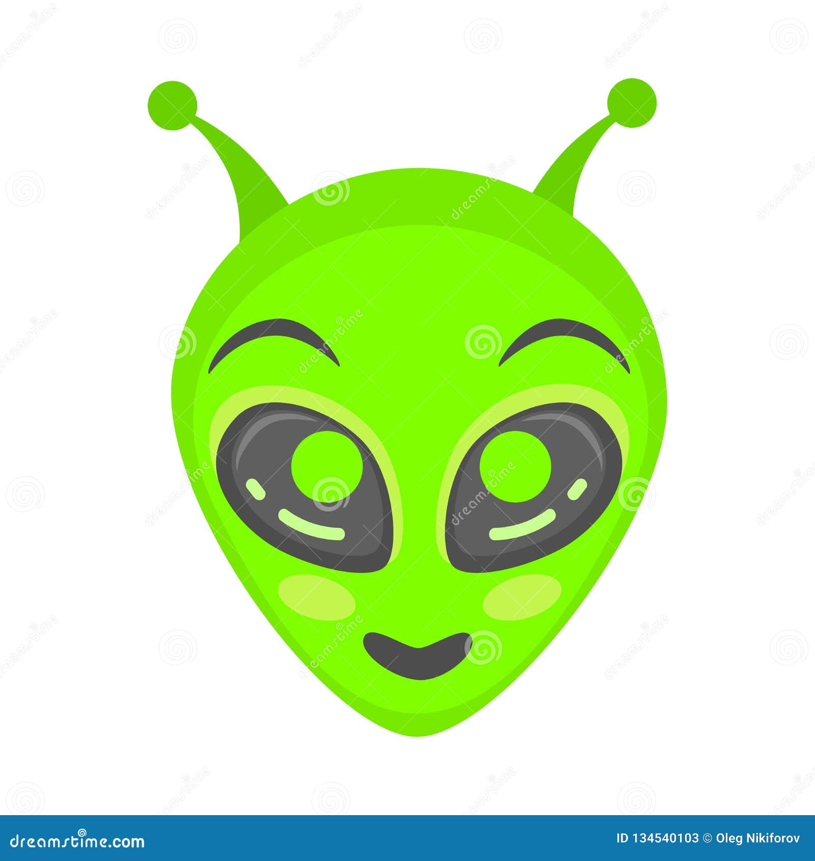 Alien head - Cute stock illustration. Illustration of icon - 134540103