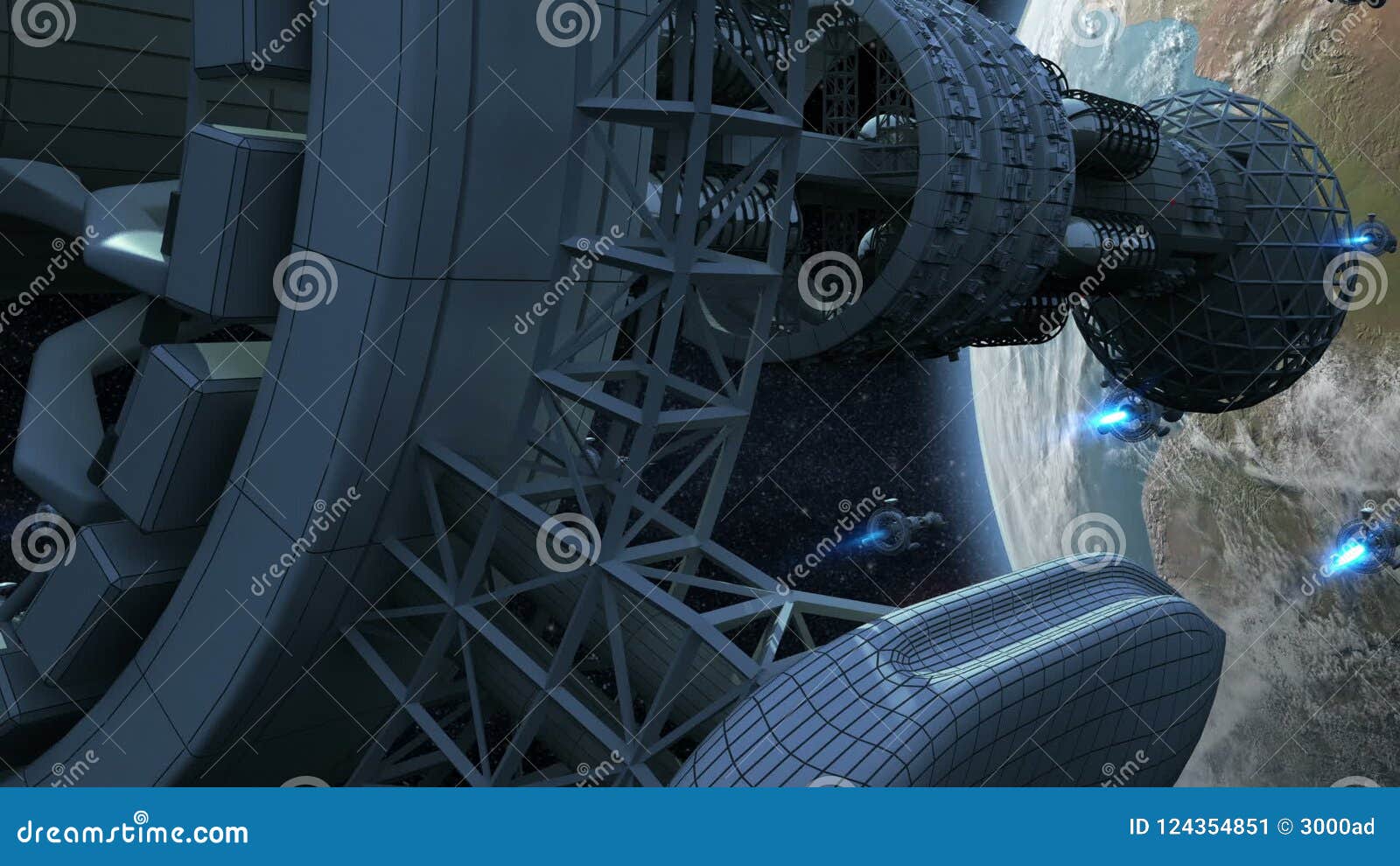 horror alien space station background