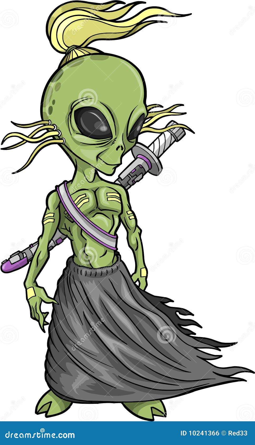 Alien Warrior Vector stock vector. Image of creature - 10241366