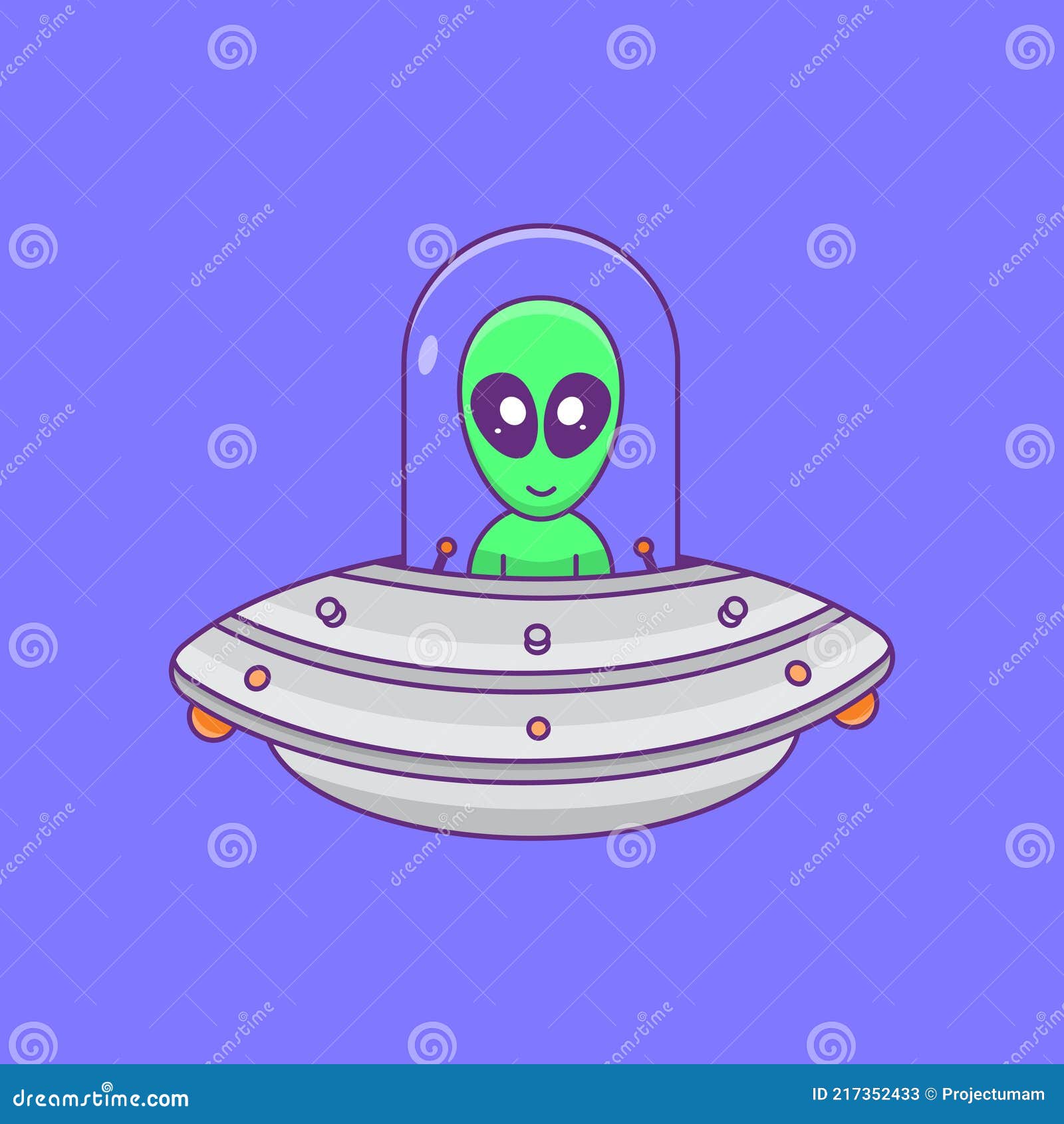 Aliens Voando Com Um Alienígena Fofo Voando Com Espaçonave Desenho Animado  Tecnologia Divertida Ilustração do Vetor - Ilustração de cosmos, mosca:  217352433