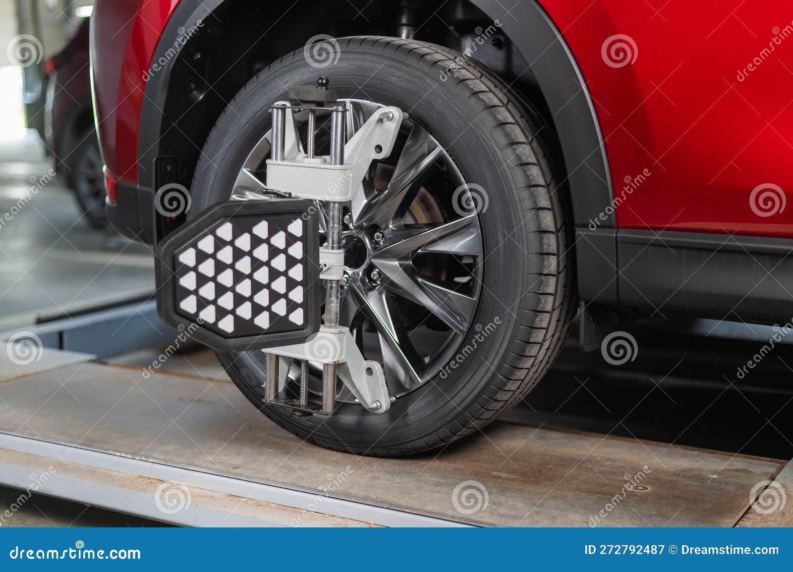 Alignment of Car Wheels in a Car Service. Stock Image Image of tire