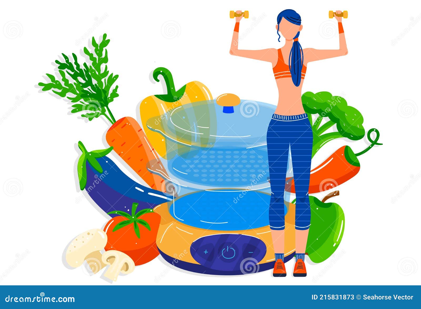 Alimentación Saludable Dieta Nutrición Salud Humana Deportes Estilo De Vida  Comida Orgánica Concepto Diseño En Estilo De Dibujos a Ilustración del  Vector - Ilustración de cocinero, medida: 215831873