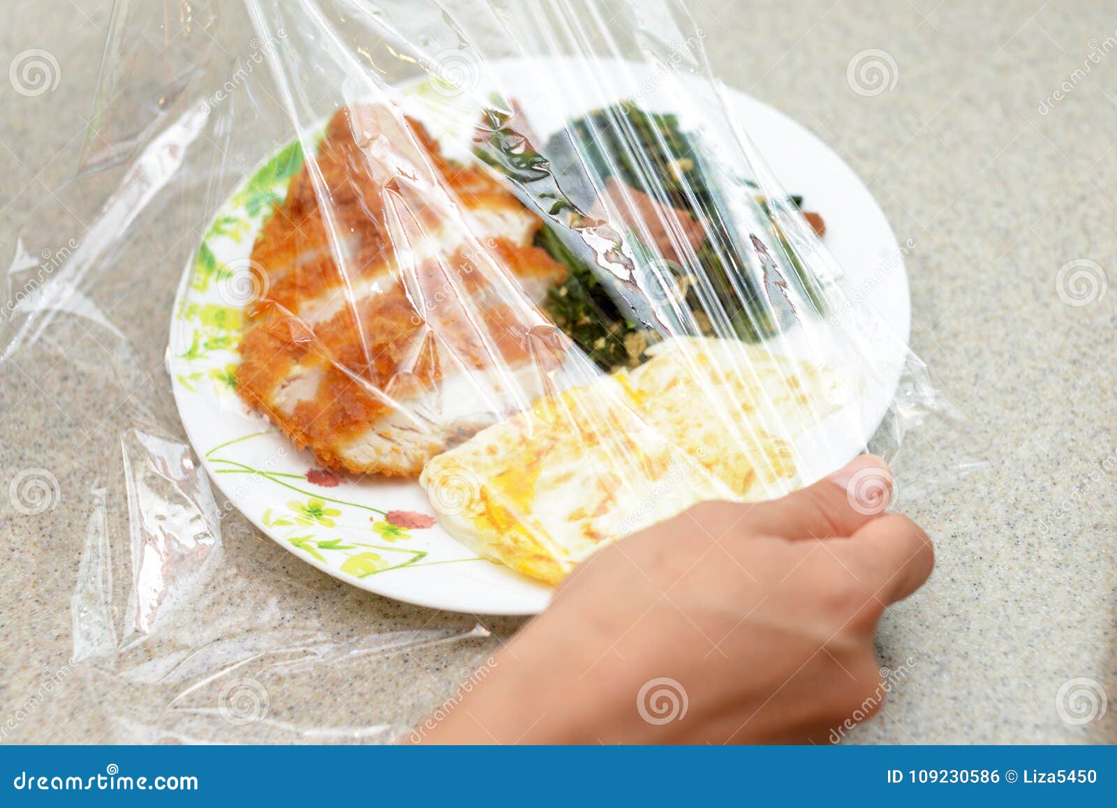 Alimenti Coperti Di Pellicola Trasparente Fotografia Stock - Immagine di  giapponese, mangi: 109230586