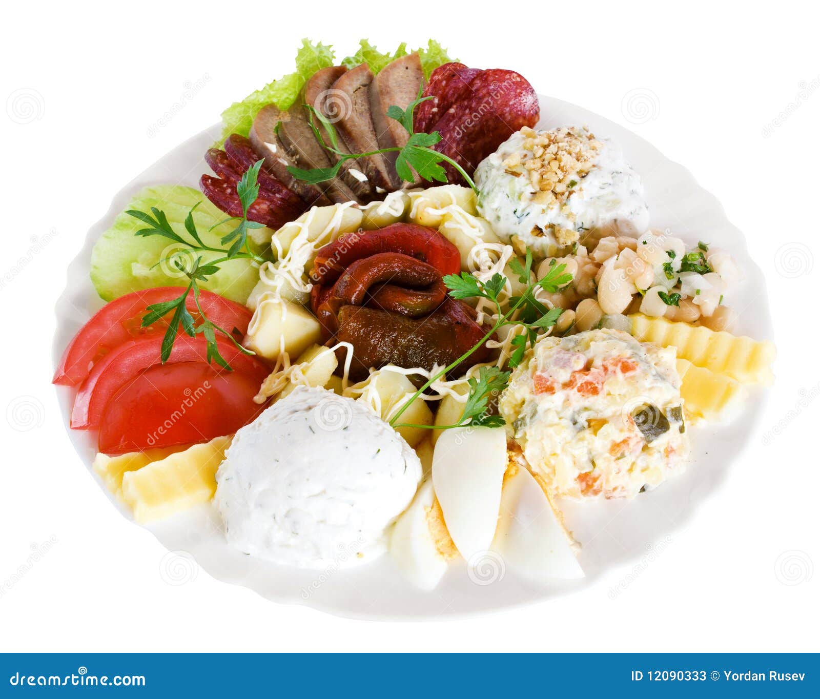 Alimento Dell'antipasto, Insalata Immagine Stock Immagine di foglio, ingrediente 12090333