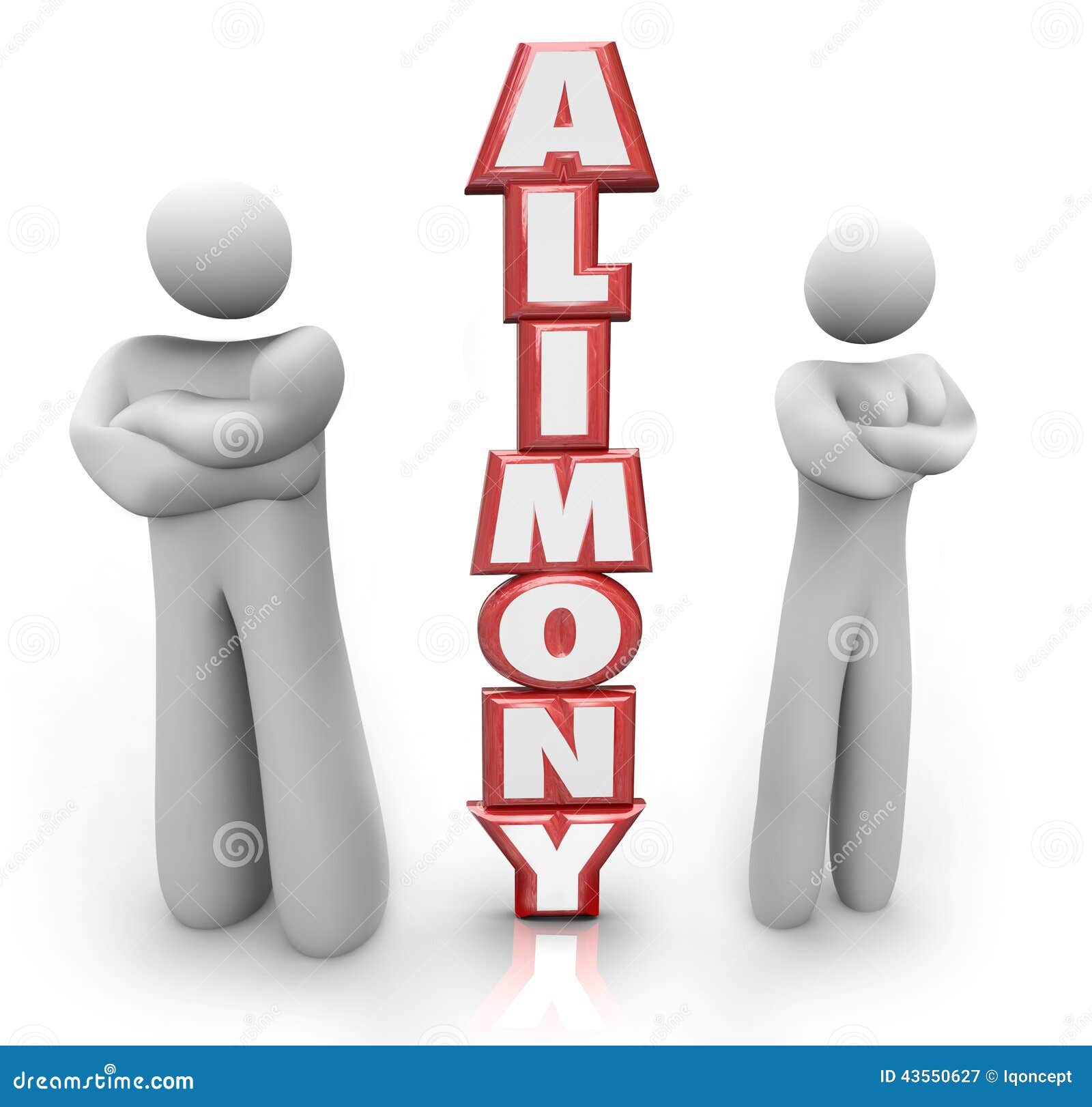 alimony 3d word divorced couple ex husband wife