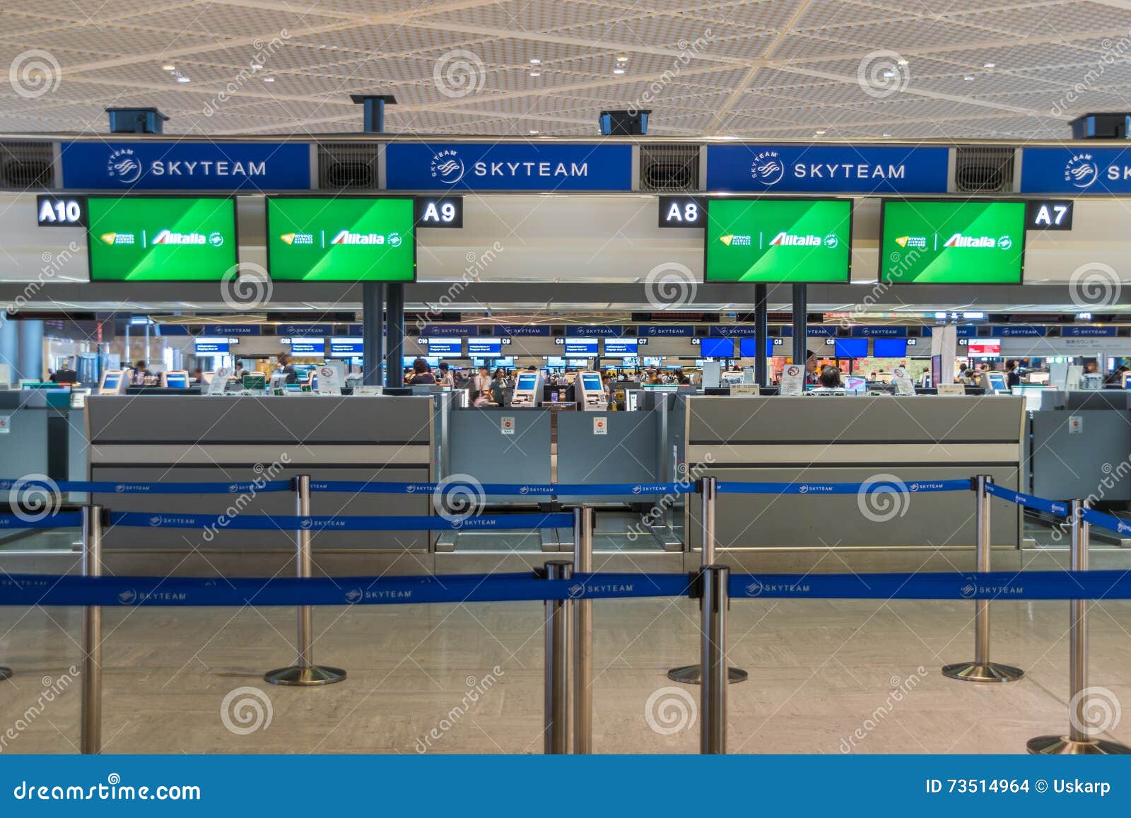 Alitalia Check-in Counter At Narita International Airport Editorial Stock Image - Image of ...