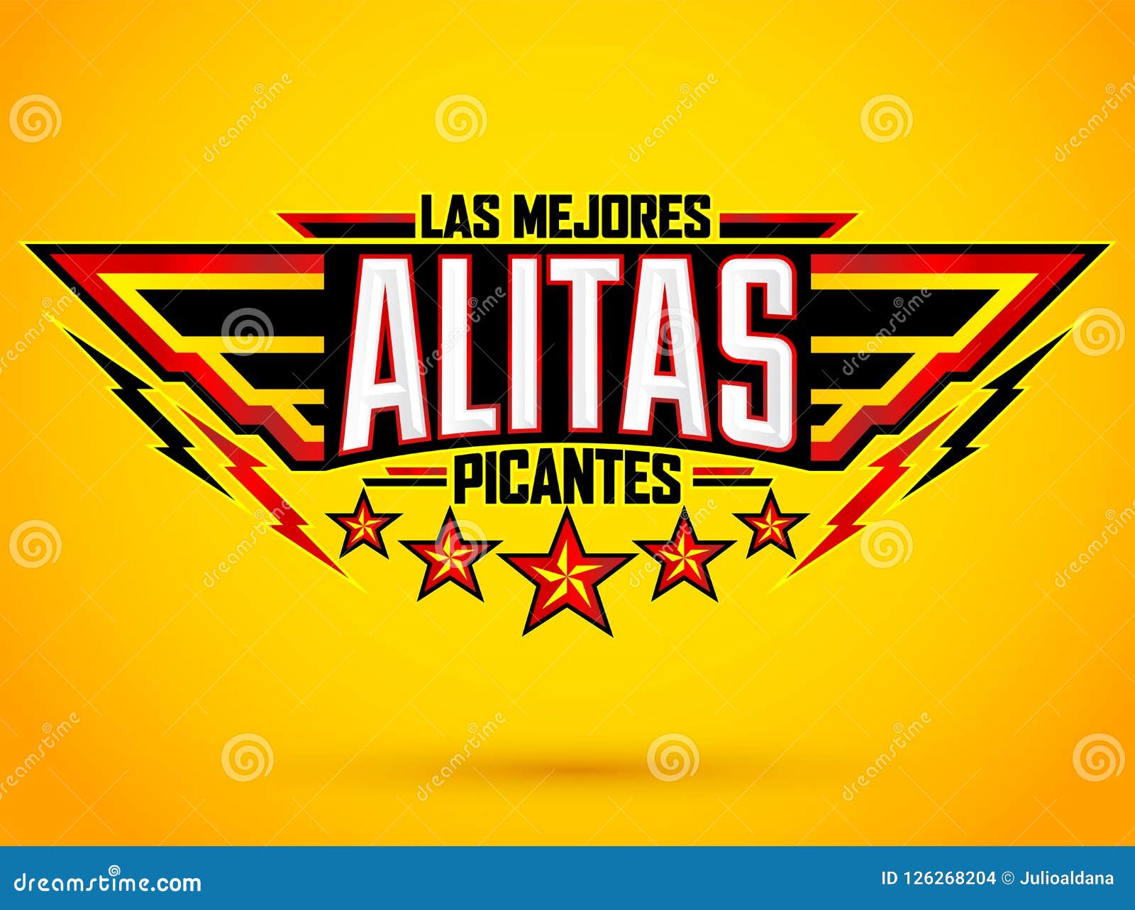 Alitas Picantes Las Mejores, the Best Hot Chicken Wings Spanish Text Stock  Vector - Illustration of meat, fastfood: 126268204