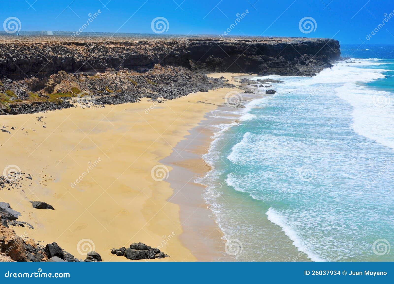 aljibe de la cueva beach in fuerteventura, spain