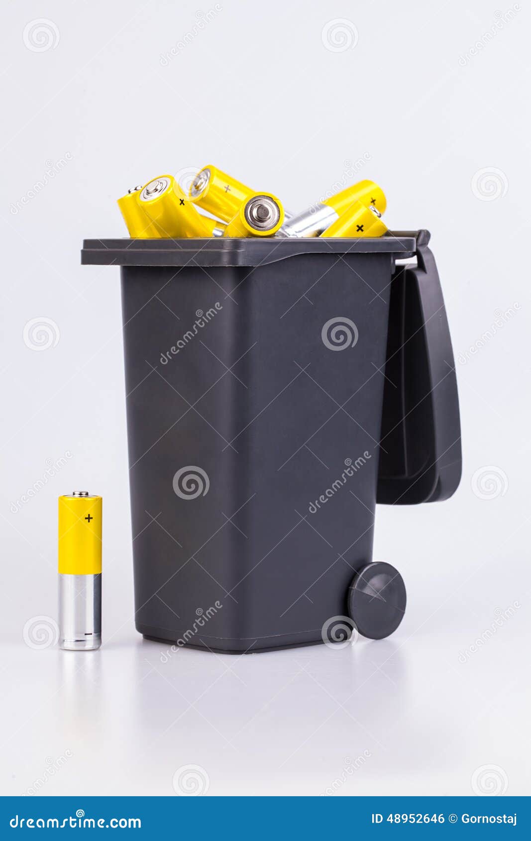 Alkaline Batteries in a Bucket Stock Photo Image of empty