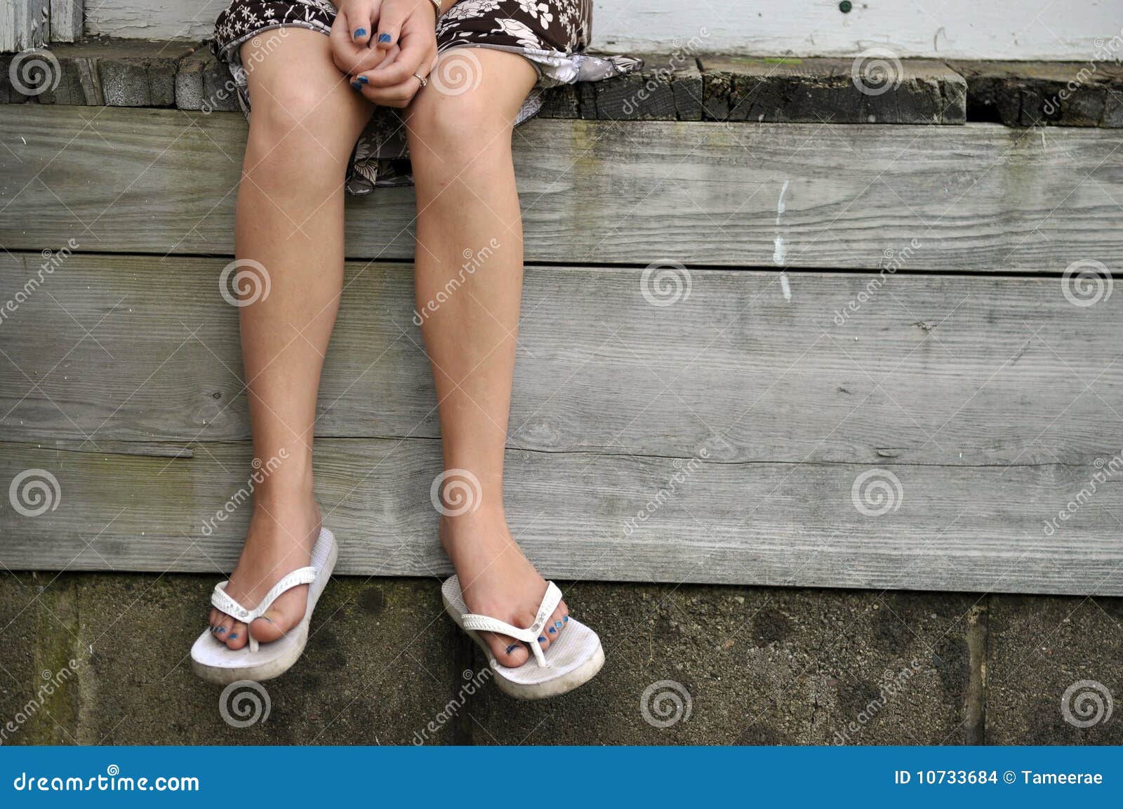 Girl Skirt Flip Flops Stock Photos and Pictures - 351 Images