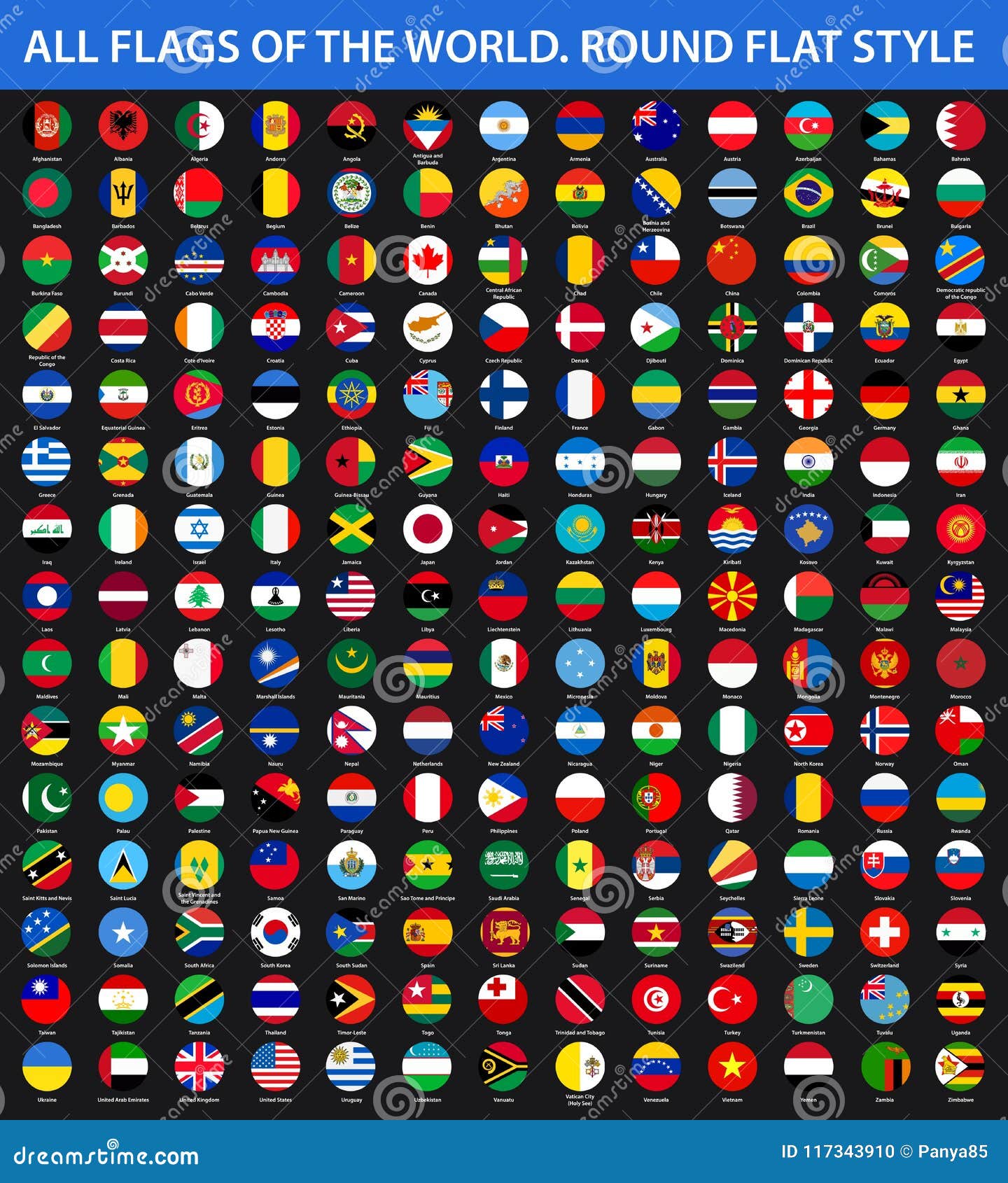 country in the world alphabetical order