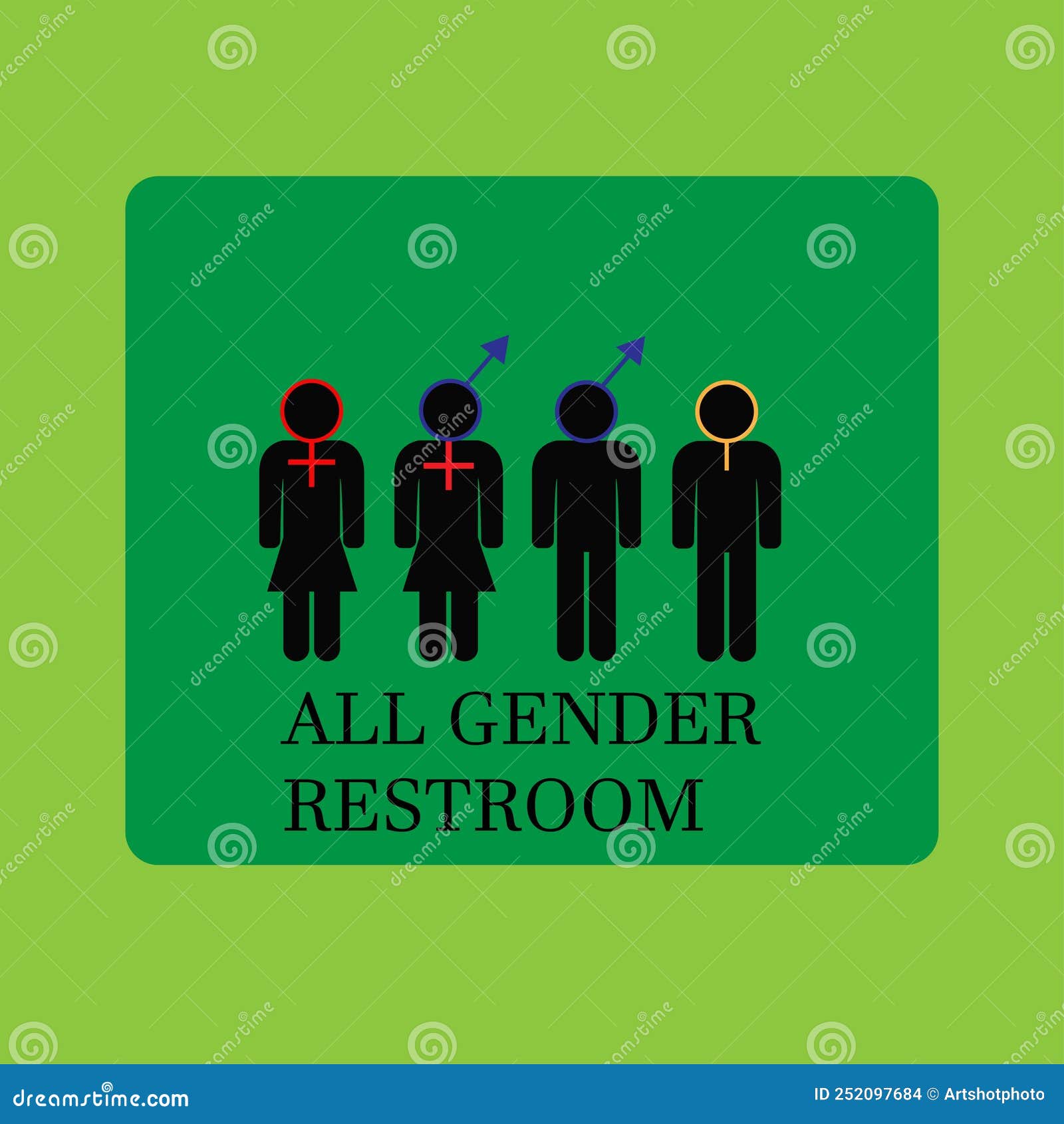 All gender restroom stock vector. Illustration of vector 252097684