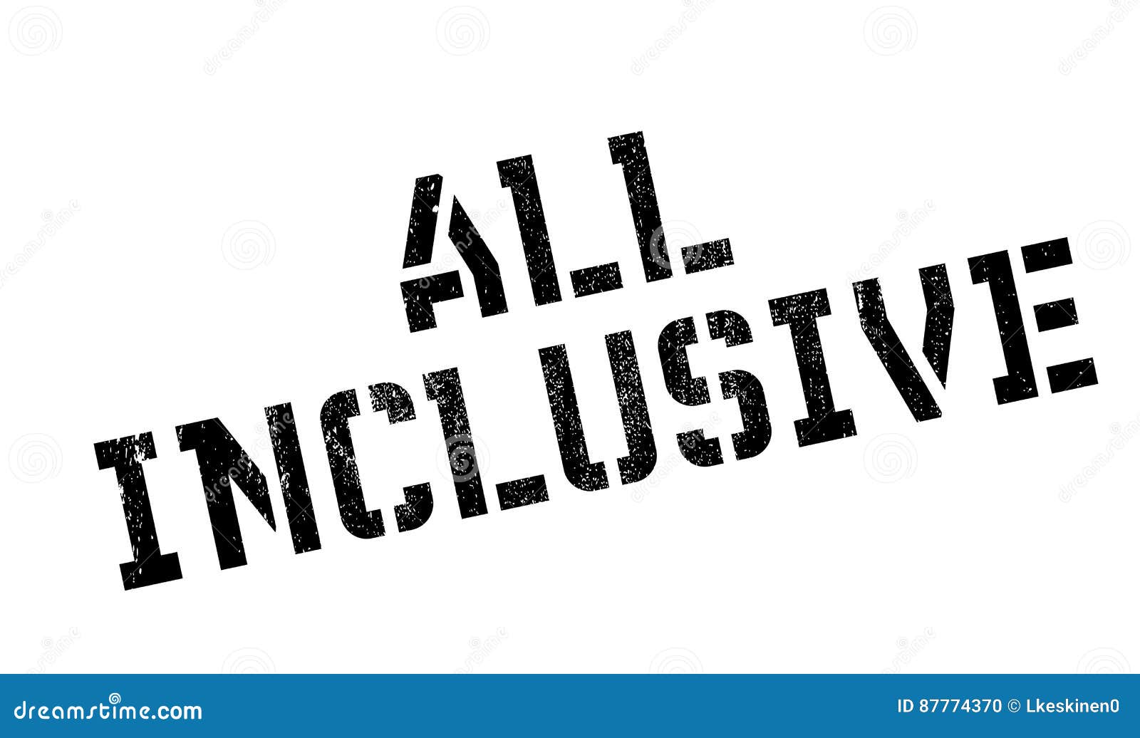 all inclusive rubber stamp