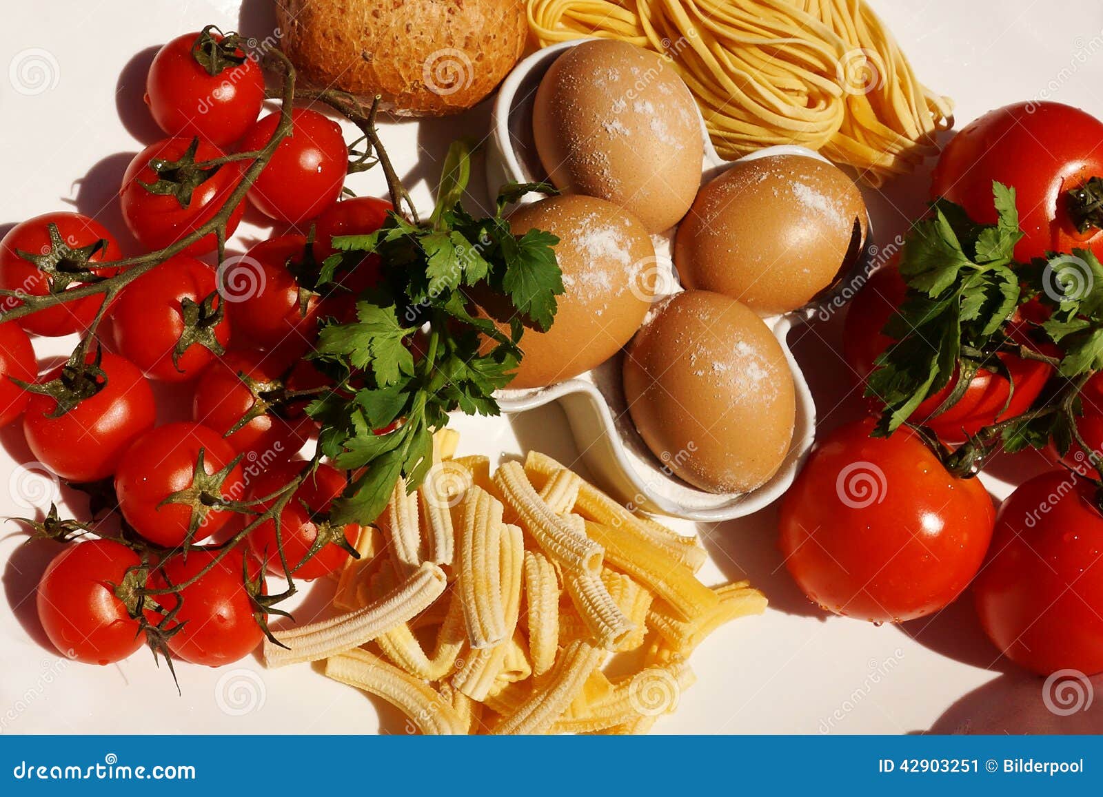 All The Makings For A Good Pasta Stock Image - Image of good, delicious