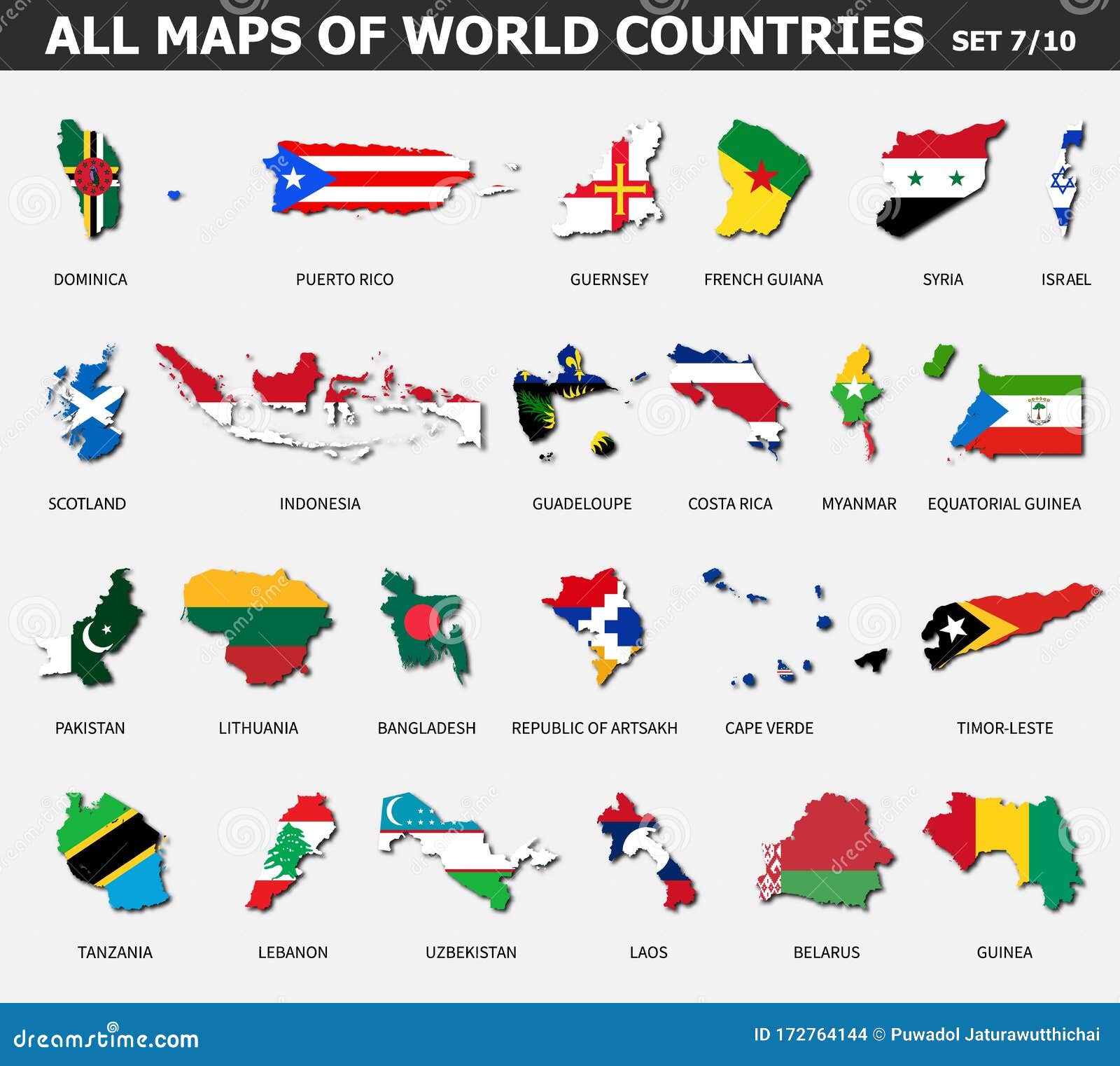 All Maps Of World Countries And Flags Set 7 Of 10 Collection Of