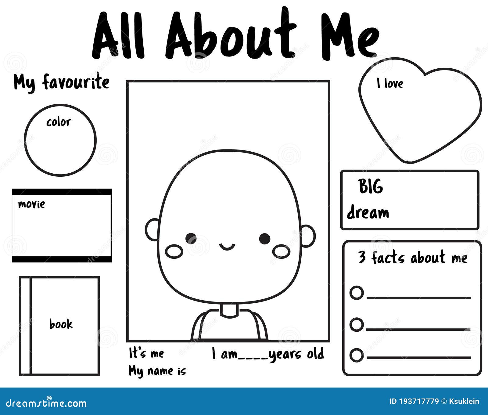 All About Me Paper Free Printable