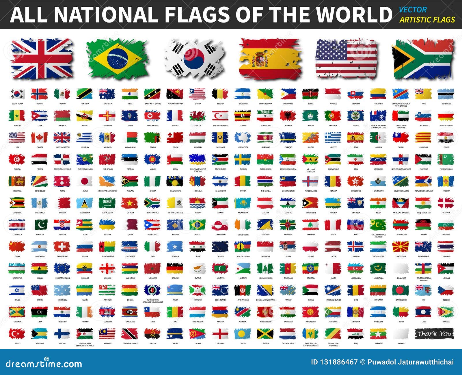 all national flags of the world . artistic watercolor painting flat  . 