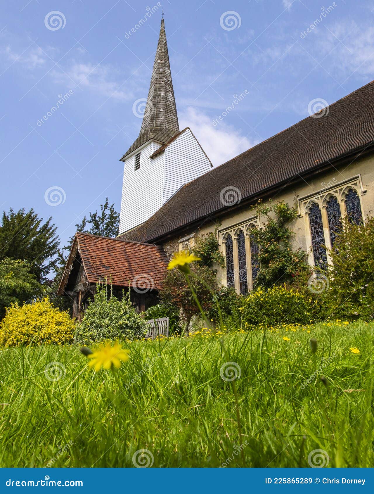 all saints church in stock, essex, uk