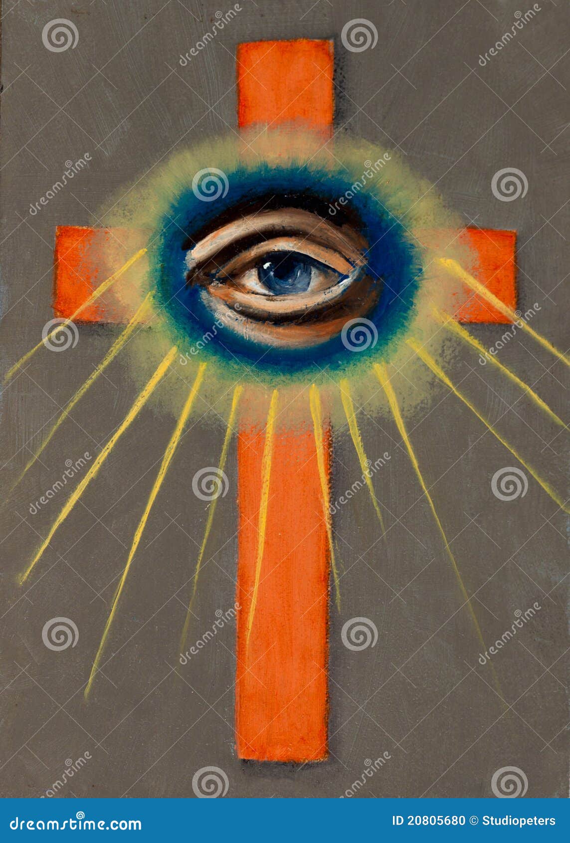 all seeing eye with cross