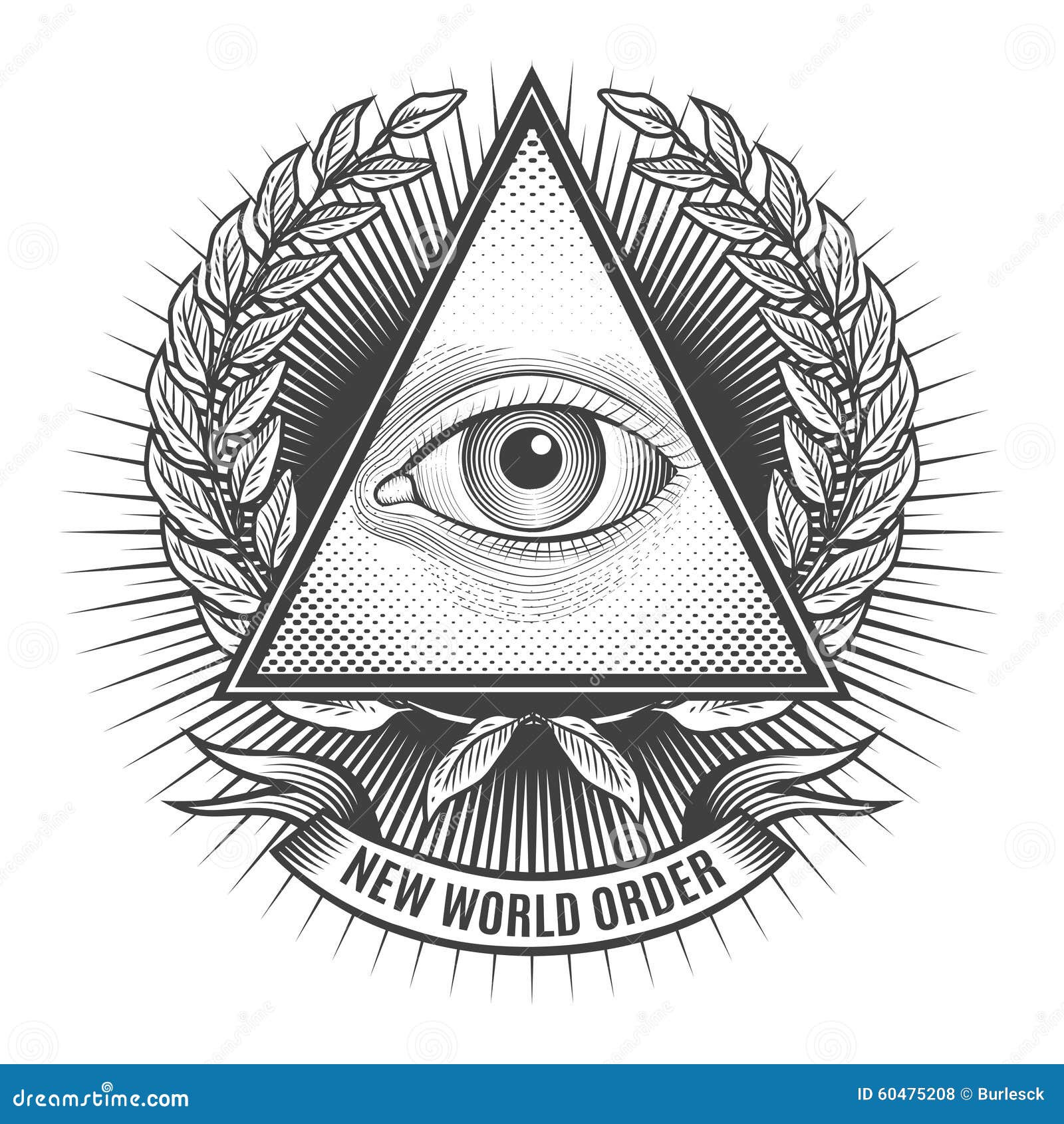 All Seeing Eye In Delta Triangle Stock Vector - Illustration: 60475208