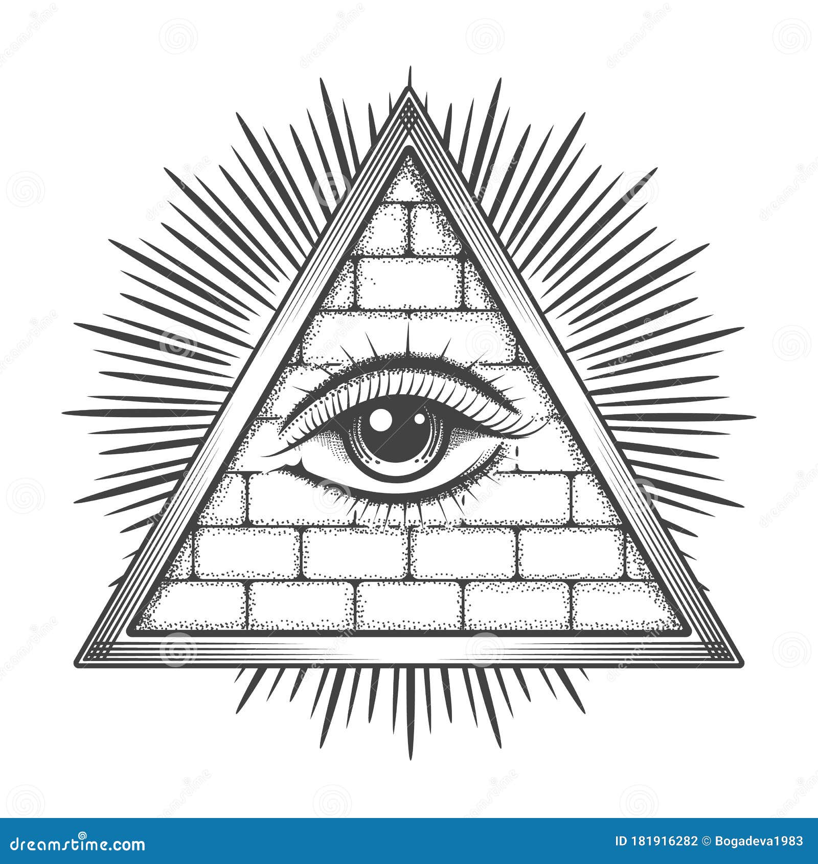 Masonic Symbol The All Seeing Eye Inside The Pyramid Triangle Icon | My ...