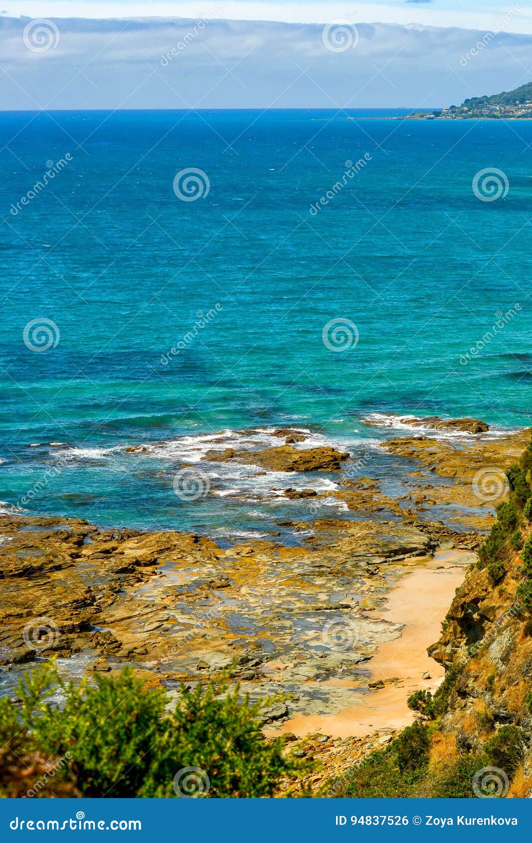 All Shades of Blue of the Pacific Ocean. Stock Photo Image of highway