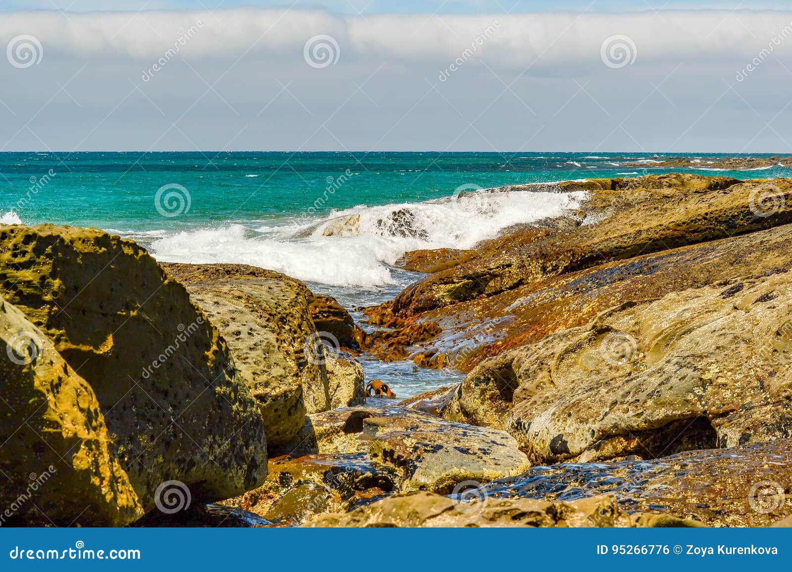 All Shades of Blue of the Pacific Ocean. Stock Photo Image of blue
