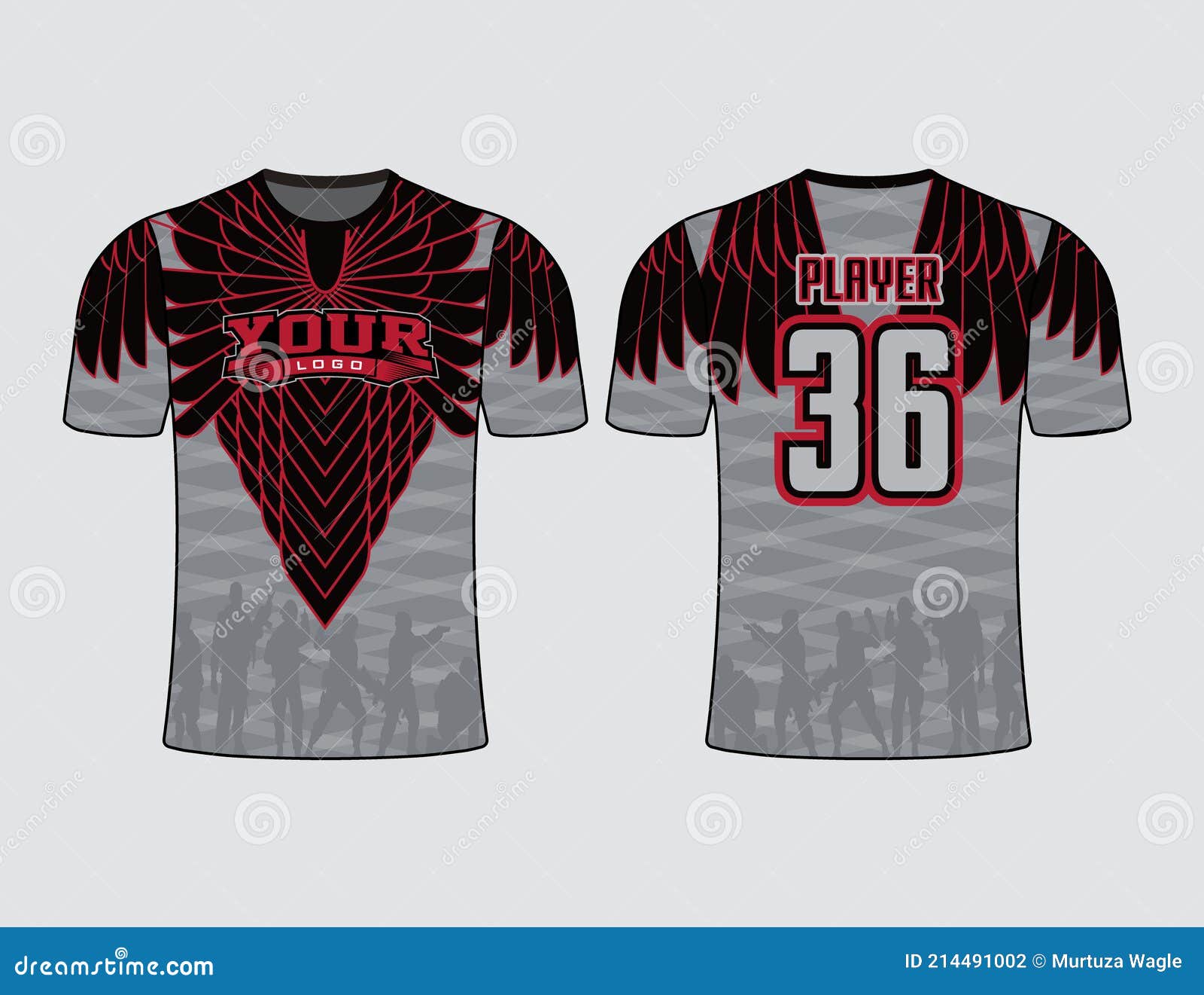 All Sports Player Jersey Design with Elegant Edgy and Wild Look Stock ...