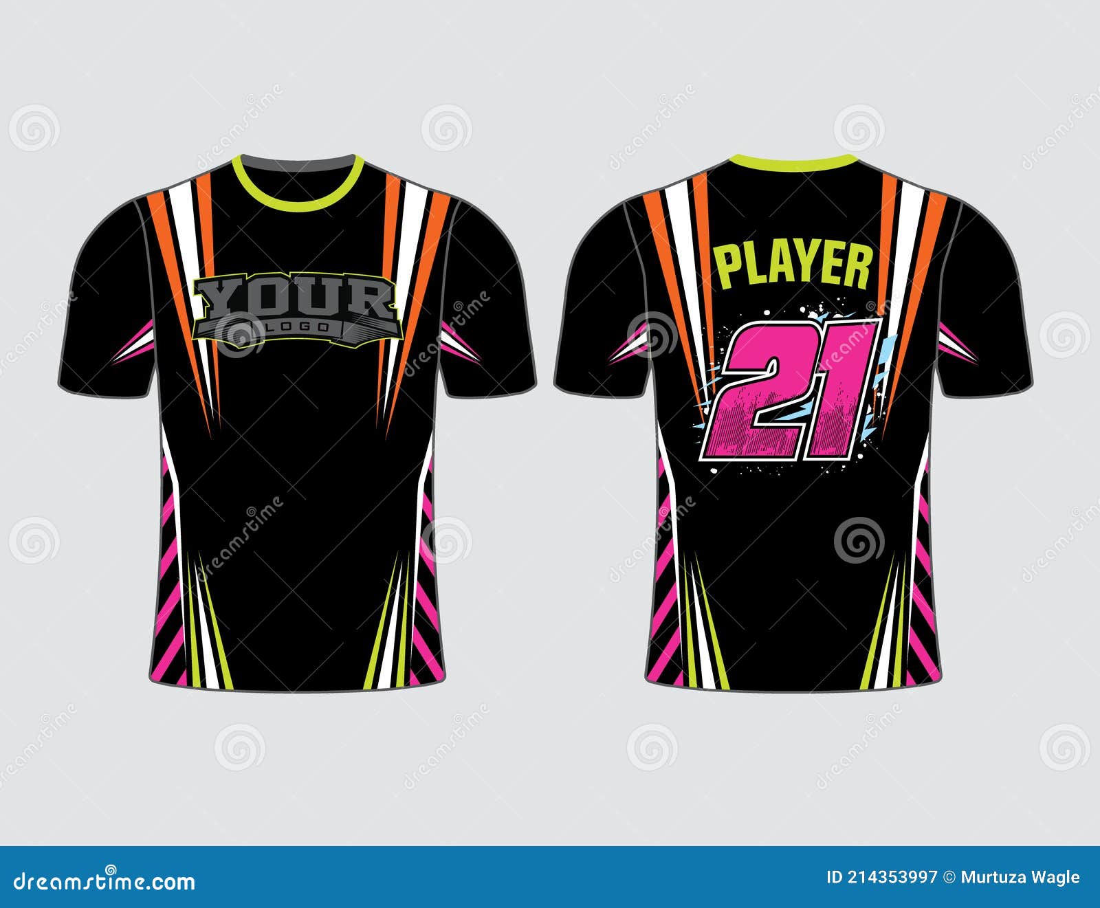 All Sports Player Jersey Design with Elegant Edgy and Wild Look Stock ...