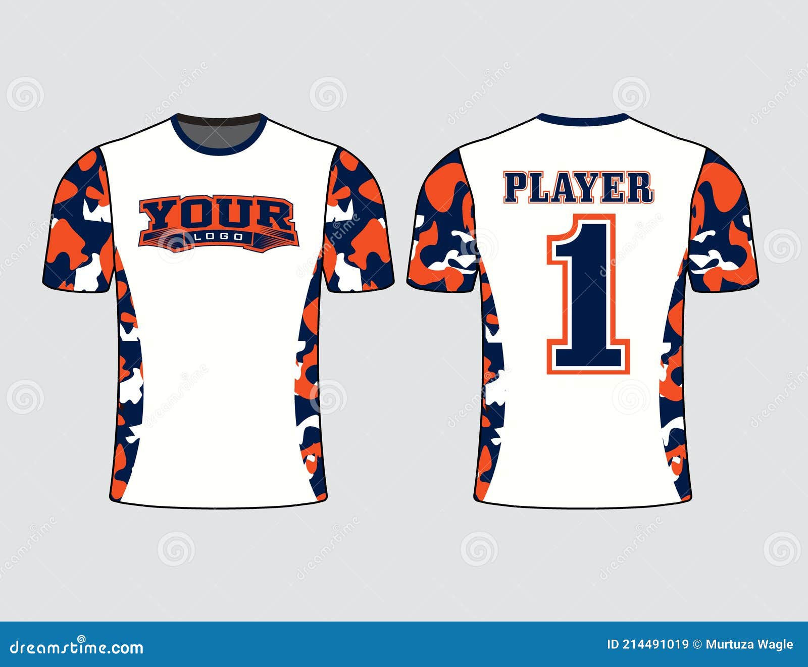 All Sports Player Jersey Design with Elegant Edgy and Wild Look Stock ...