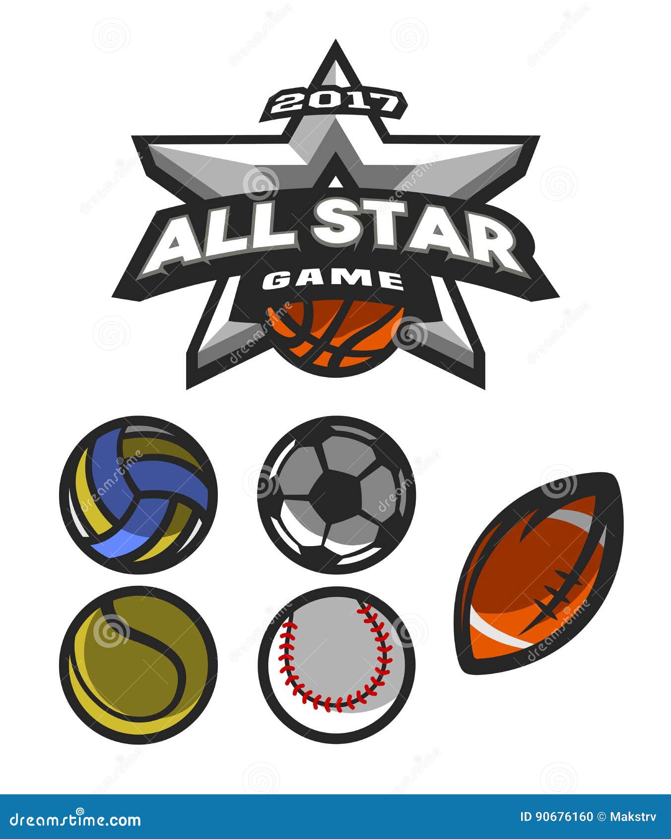 all star game, logo, emblem.